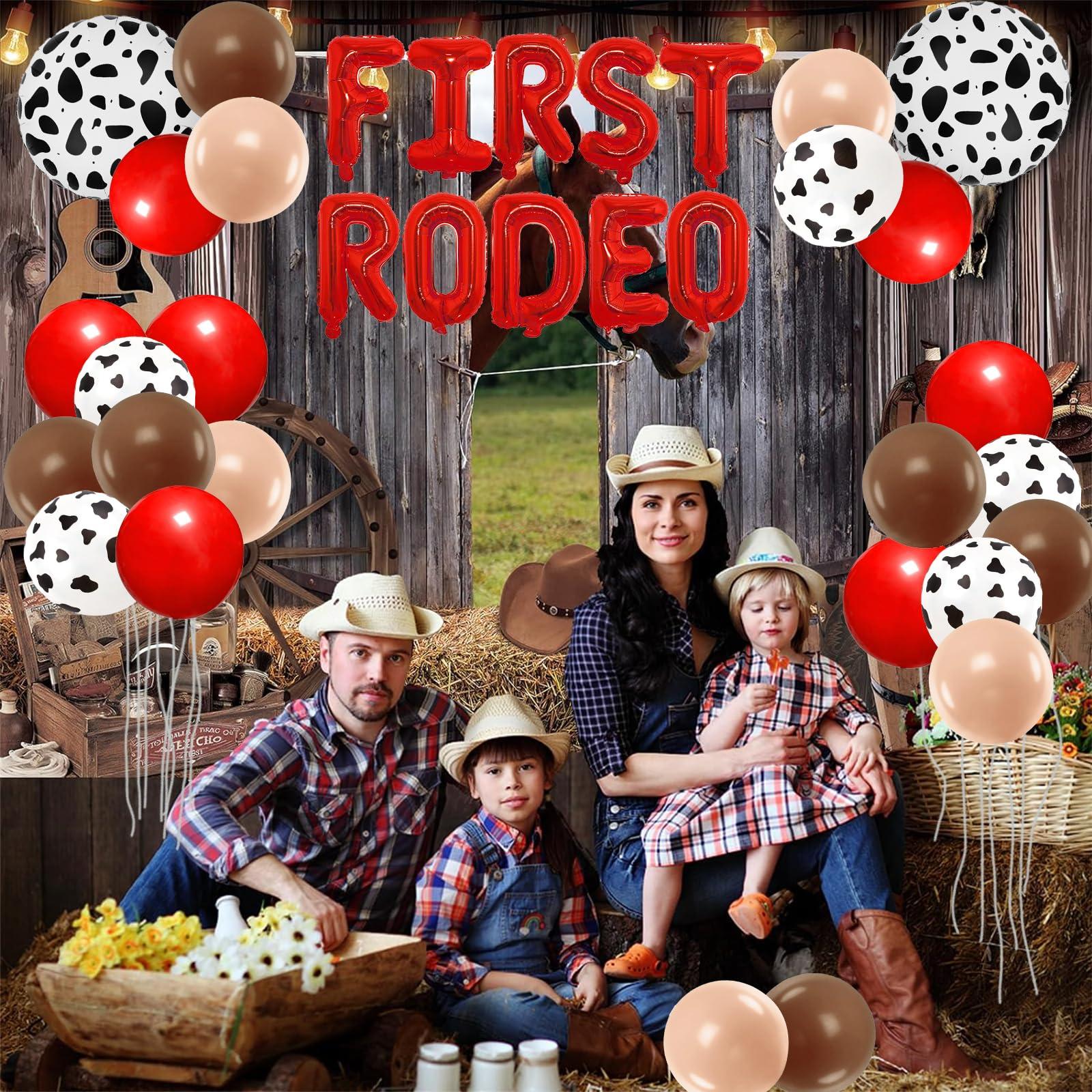 boodecor First Rodeo Balloon Garland Arch Kit,Western Cowboy My 1st Rodeo Party Decorations,CowBoy Themed Party Baby Shower Farm Birthday Party Decorations