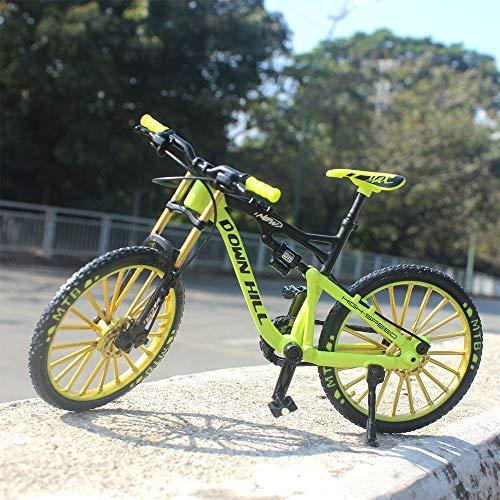 Ailejia Mini Racing Bicycle Ornament Vehicles Mountain Finger Dirt Bike Toy Model Decoration Crafts for Home (S-Green) image-6