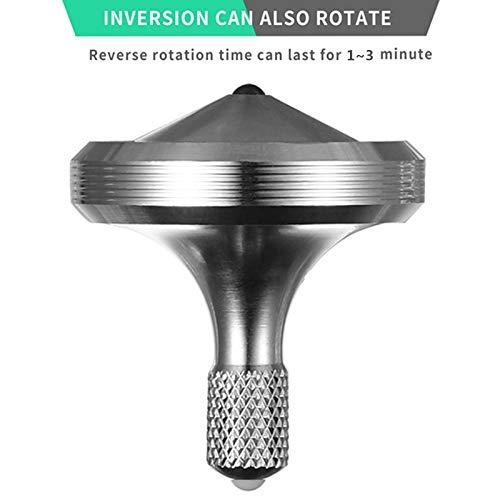 CHEETOP CHEETOP Precision Metal Spinning Top, Well Made Stainless Steel Spin Long Lasting Exceed 8 Mins Desktop Gyro EDC Toy, Perfect Balance Easy to Use Kill Time Efficiently (Pro Max-Silver)