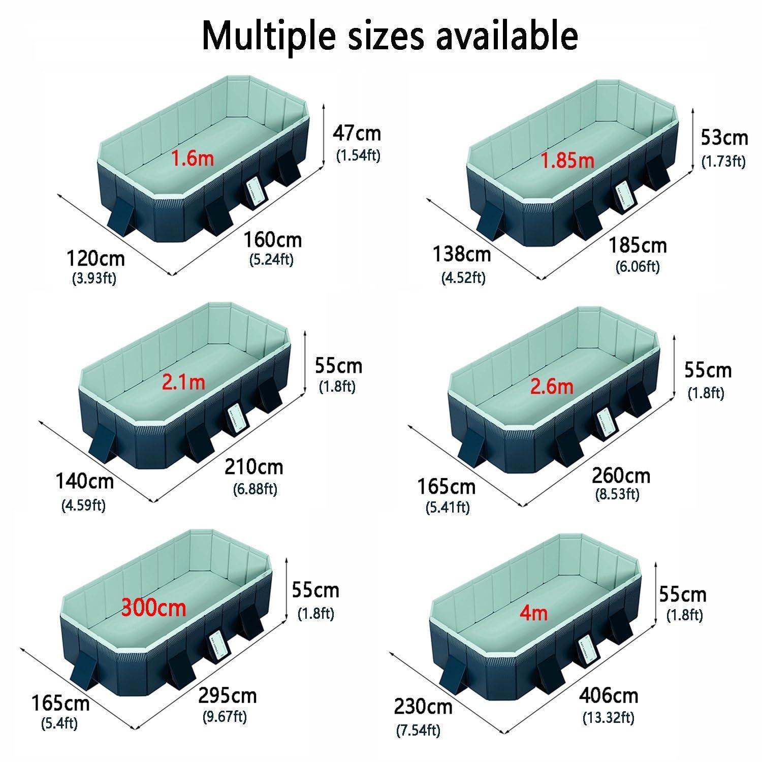 HSPLXYT Paddling Pool/Kiddie Pool, Foldable Pool, Non-Inflatable Kids\' and Adults\' Swimming Pool, Hard Plastic Shell, Backyard Dog Pools,Easy to Install, Easy to use(Size:1.6m/5.24ft)