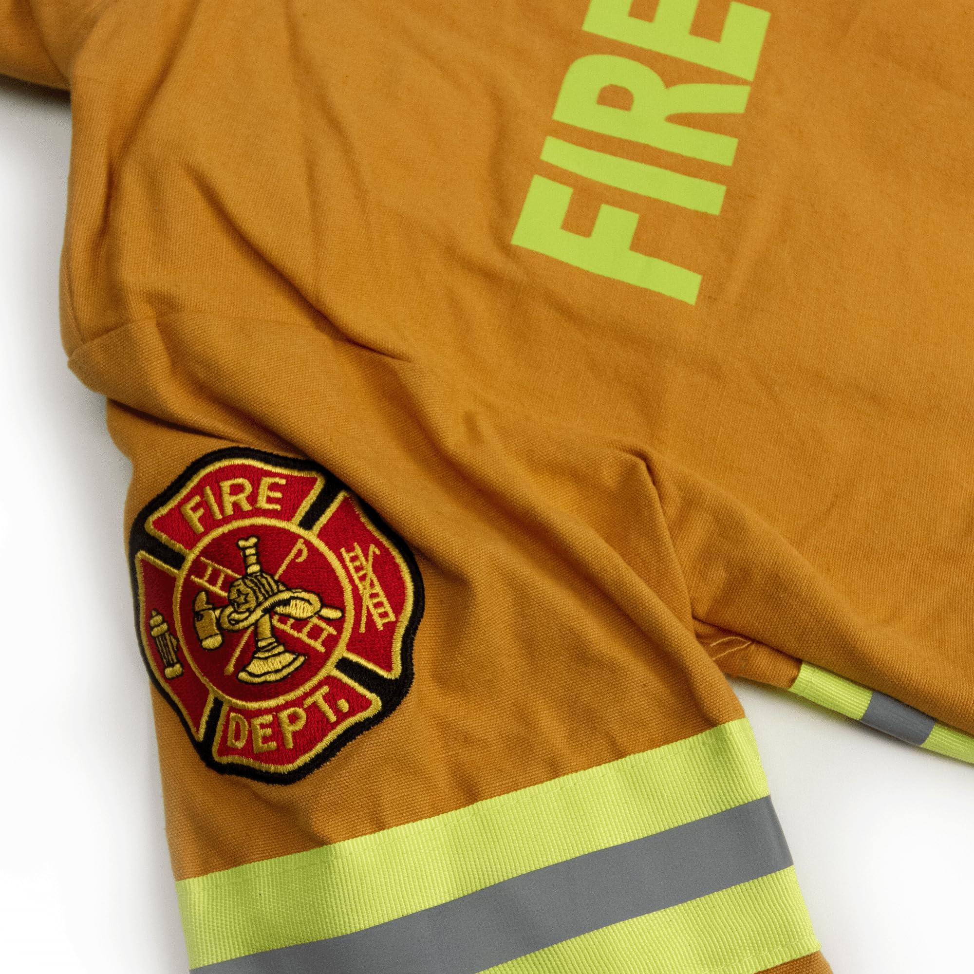 Teetot & Co. Inc. Adventure Factory Firefighter Costume in Yellow By Teetot (Large 7/8)