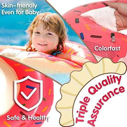DMAR DMAR Donut Pool Floats Donut Tube Pool Doughnut Pool Float Donut Inflatables Doughnut Floatie Donut Swimming Ring for Beach Pool, 30\", 1Pcs, Pink
