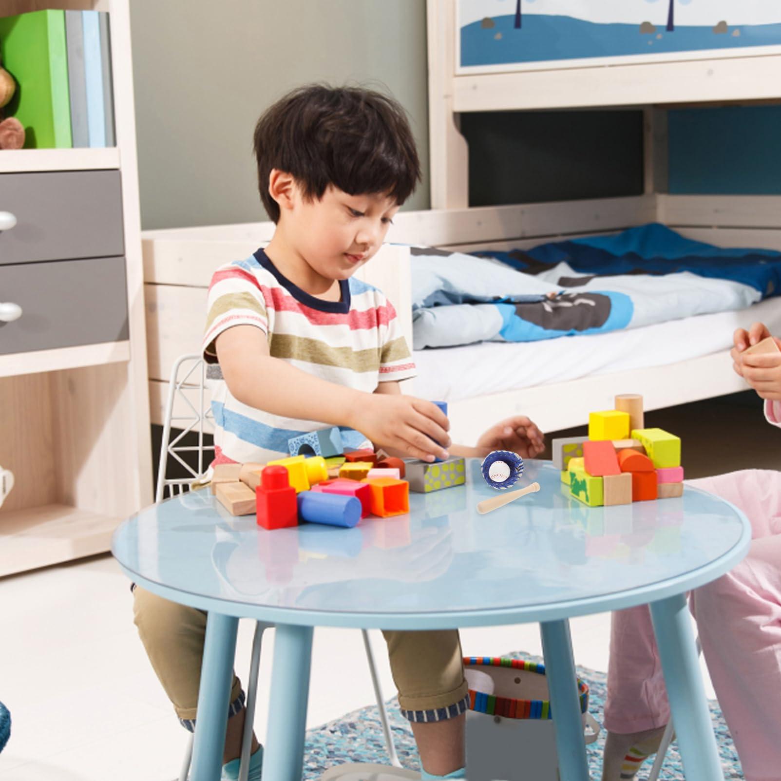 TOYANDONA TOYANDONA Mini Baseball Bat Miniature Toy Miniature Baseball Bats Gloves Kit Miniature Dollhouse Accessories Simulation Tiny House Baseball Decorations Mini Baseball Bat Glove and Ball