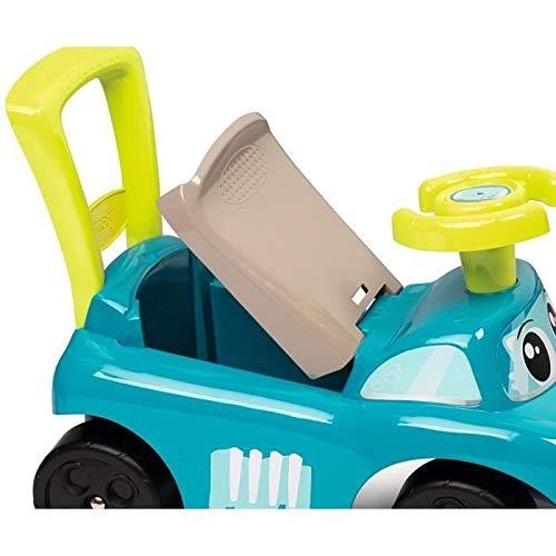 Smoby Smoby 2-in-1 Ride on Cars for Kids | Blue Push Along Walker with Toy Box Under seat | Ergonomic and Safe Design with Front and Rear Anti-topple Devices | Ages 10 Months+