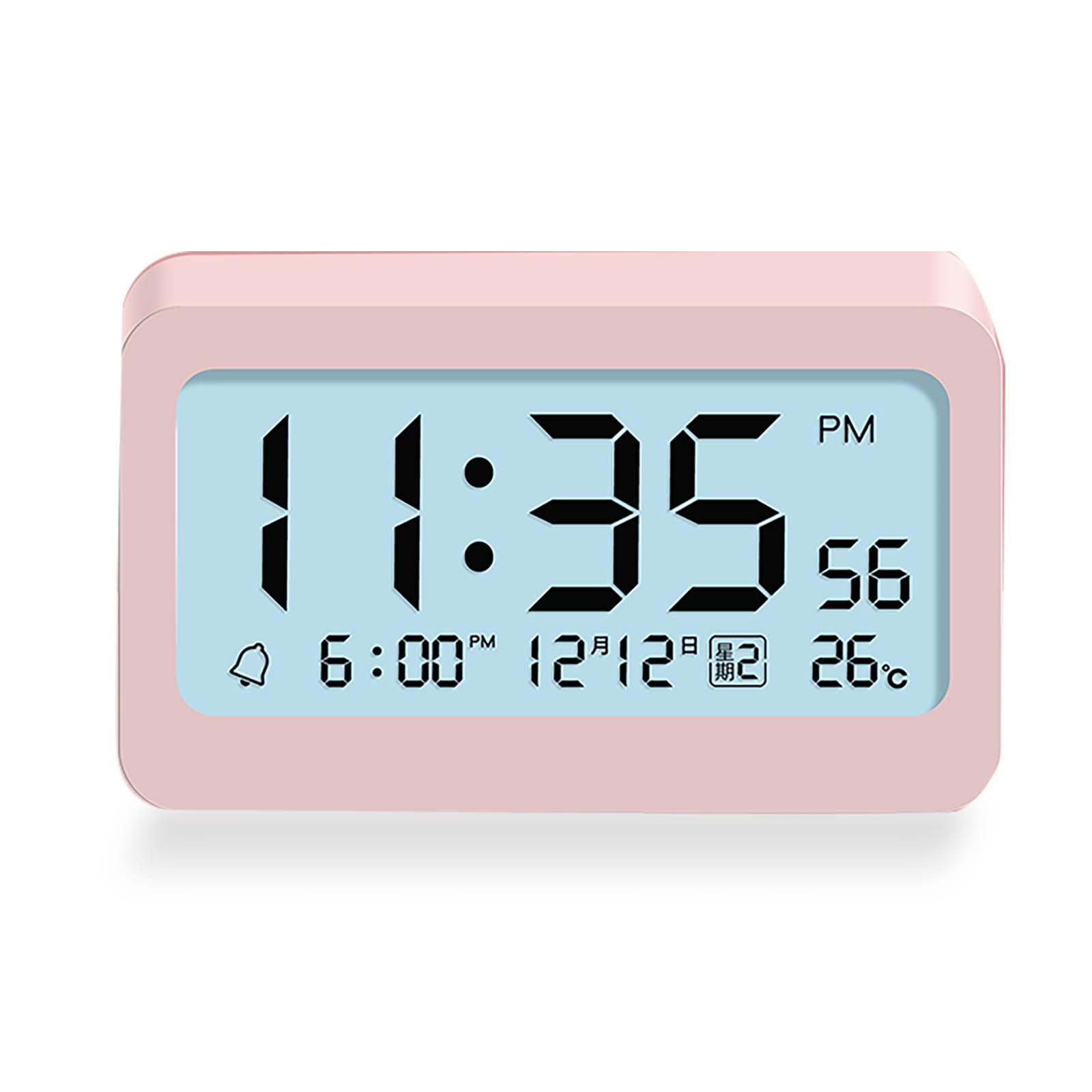 HOTIPS HOTIPS Sleep Training Clock for Toddlers, Multifunctional Children's Sleep Trainer, Kid's Bedroom Baby Toddler Alarm Clock (Pink)