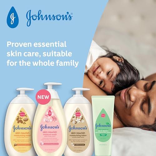 Johnson\'s Baby Johnson's Baby Skin Nourish Moisturizing Baby Lotion for Dry Skin with Shea & Cocoa Butter Scents, Gentle & Lightweight Body Lotion for The Whole Family, Hypoallergenic, Dye-Free, 16.9 fl. oz