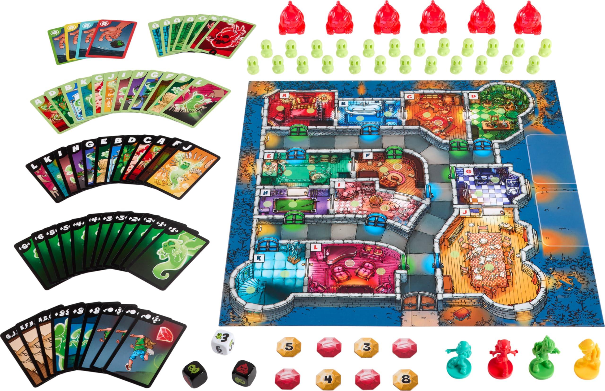 Mattel Games Mattel Games Ghost Fighting Treasure Hunters Anniversary Edition Cooperative Board Game with 2 Ways to Play Including a One vs. All Mode for 2 to 5 Players