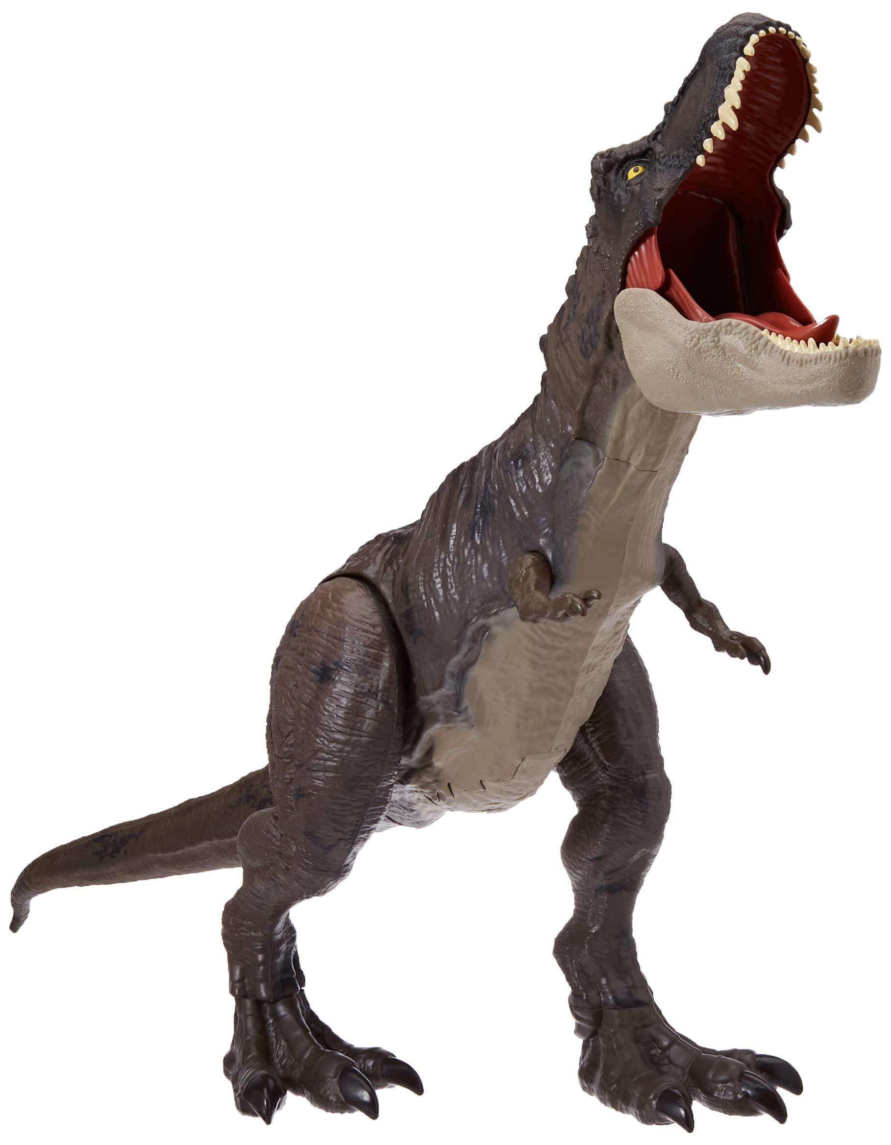 Mattel Mattel Jurassic World Super Colossal Dinosaur Action Figure, Large Tyrannosaurus Rex Dino Toy with Eating Feature, 3+ Feet Long T Rex