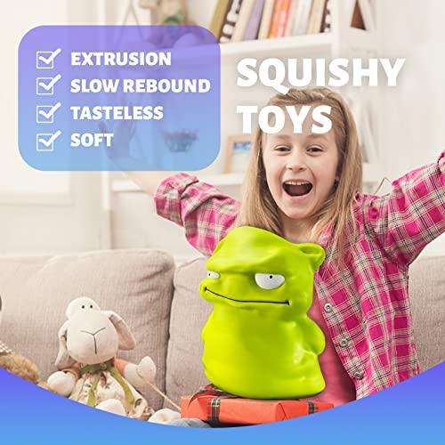 Anboor Anboor 9.8 Inches Jumbo Squishies Green Monster Kawaii Soft Slow Rising Scented Squishys Stress Relief Kids Toys