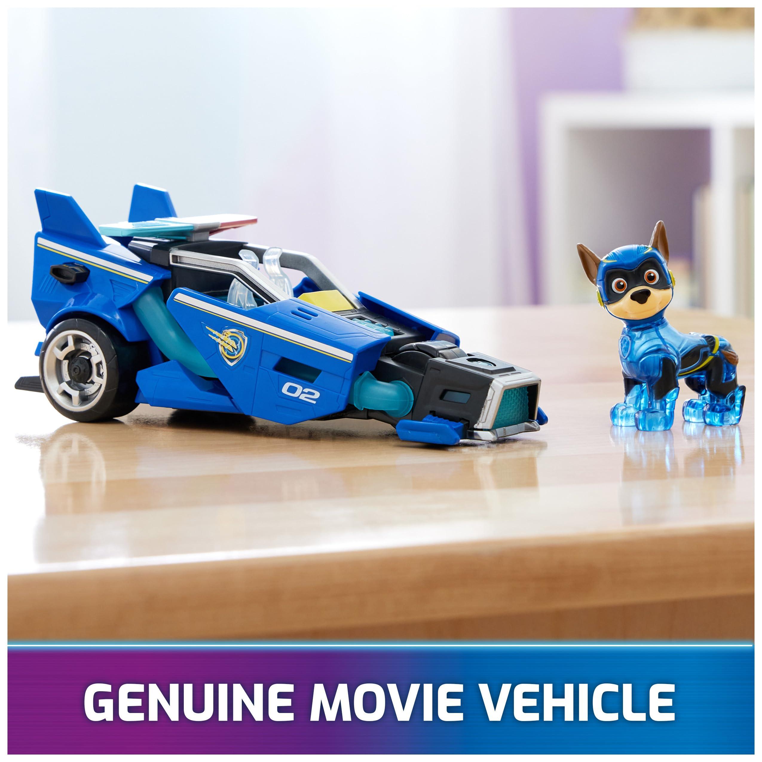 Paw Patrol Paw Patrol: The Mighty Movie, Toy Car with Chase Mighty Pups Action Figure, Lights and Sounds, Kids Toys for Boys & Girls 3+