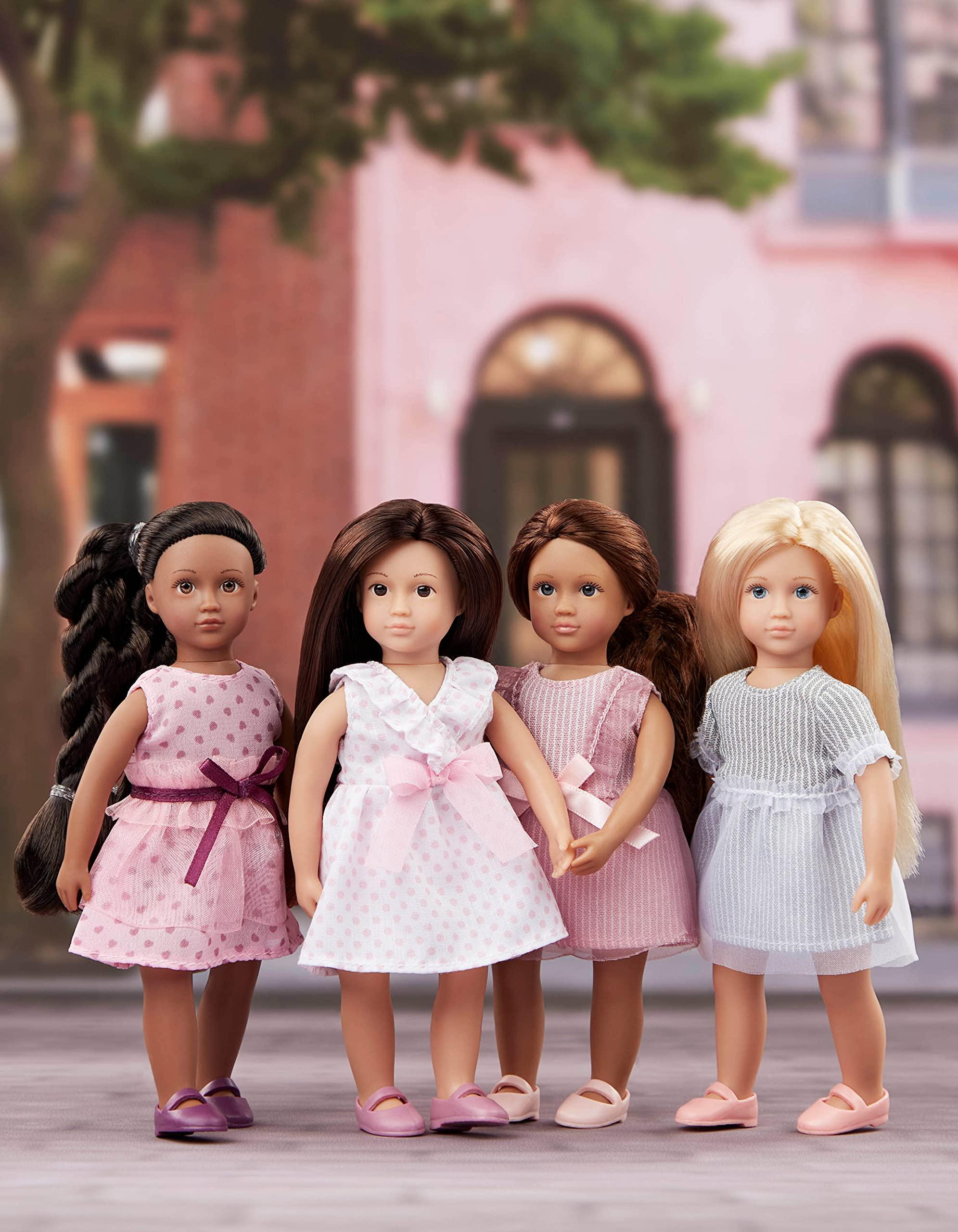 Lori Lori 4 Mini Dolls 6-inch Fashion Dolls Dresses & Shoes Toys for Kids 3 Years + Fashion Friends: Nina, Amaya, Chen & Flora