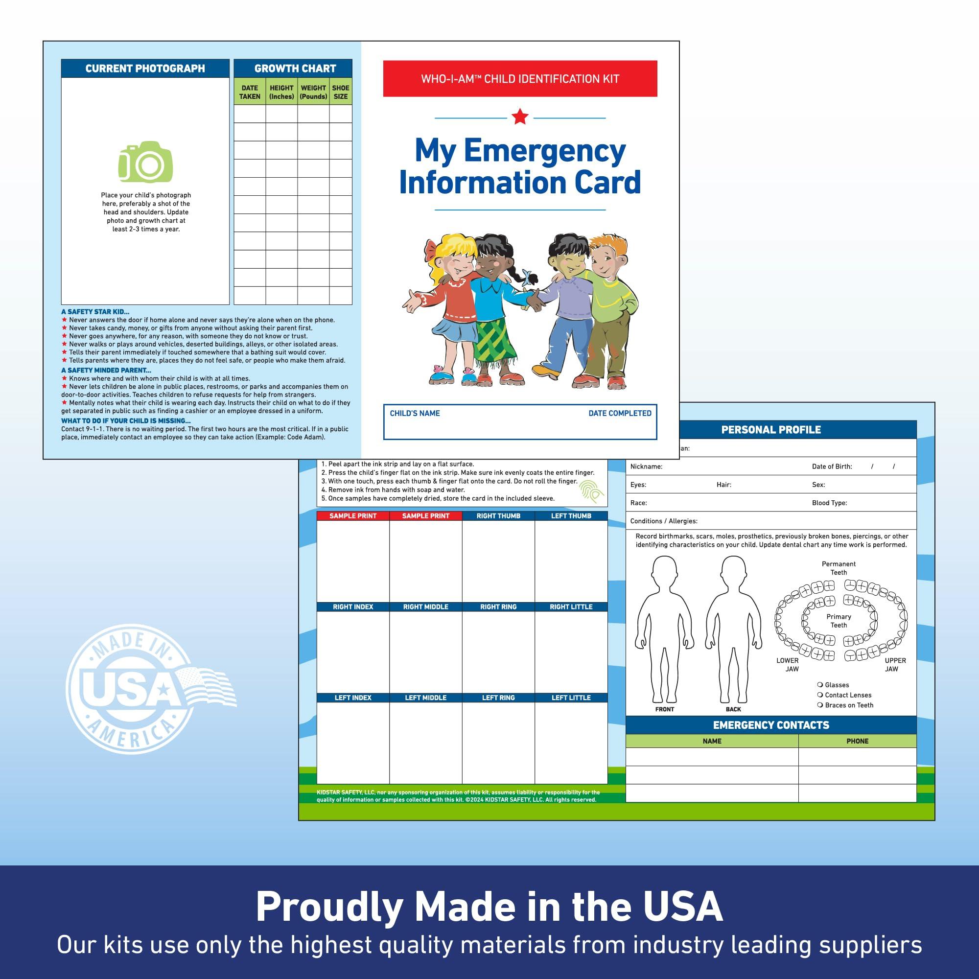 KidStar Safety KidStar Safety Who-I-Am Child ID Kits with Fingerprint & DNA Samples (5 Pack)