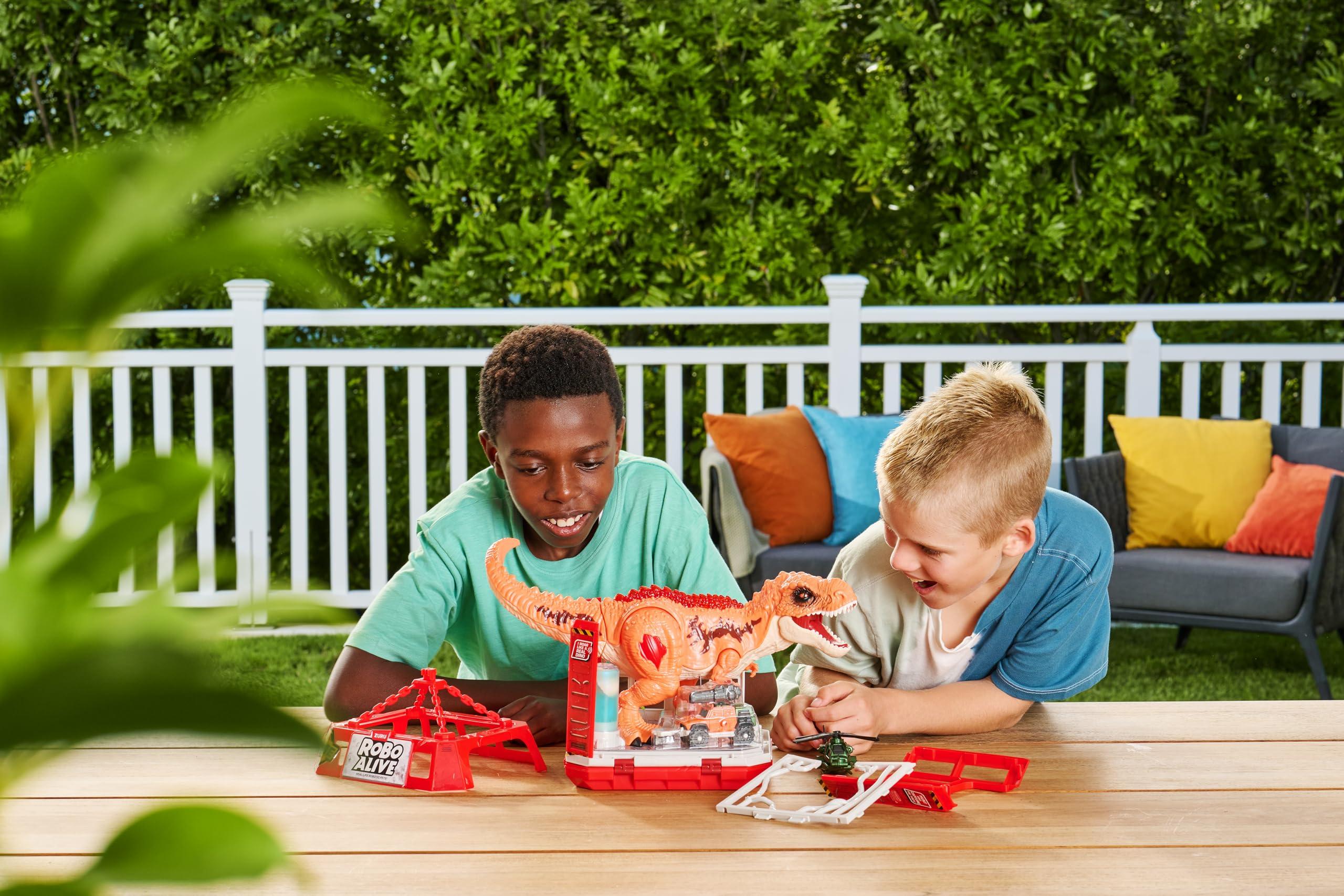 Robo Alive Robo Alive Dino Escape, Robotic Light Up, Vehicles with Firing Weapons, Storable, Giftable, Ages 3+ by ZURU