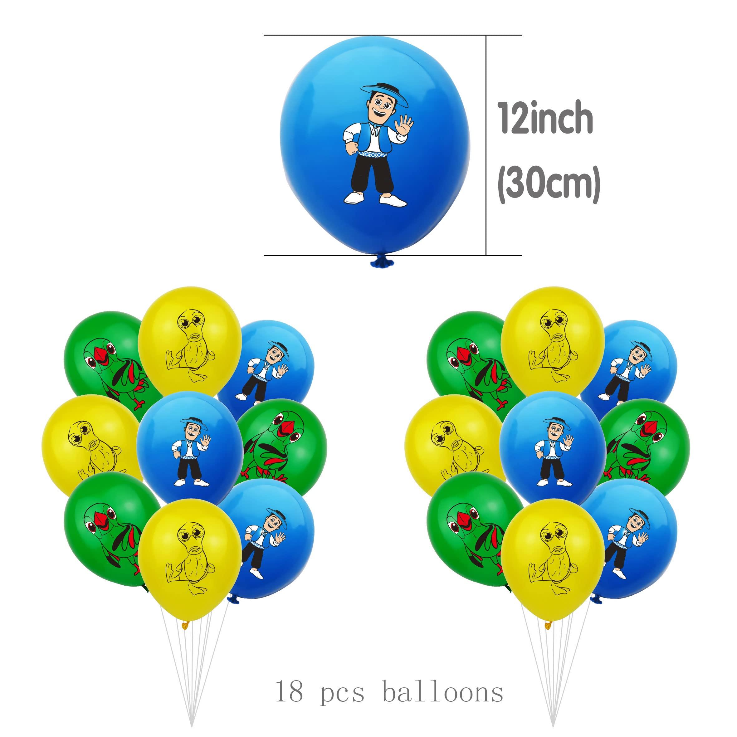 HJHLYYANM La Granja De Zenon Birthday Party Decoration Zenon Farm Party Supplies Include HAPPY BIRTHDAY Banner Balloons Cake Topper Cupcake Toppers Background Farm Party Decoration