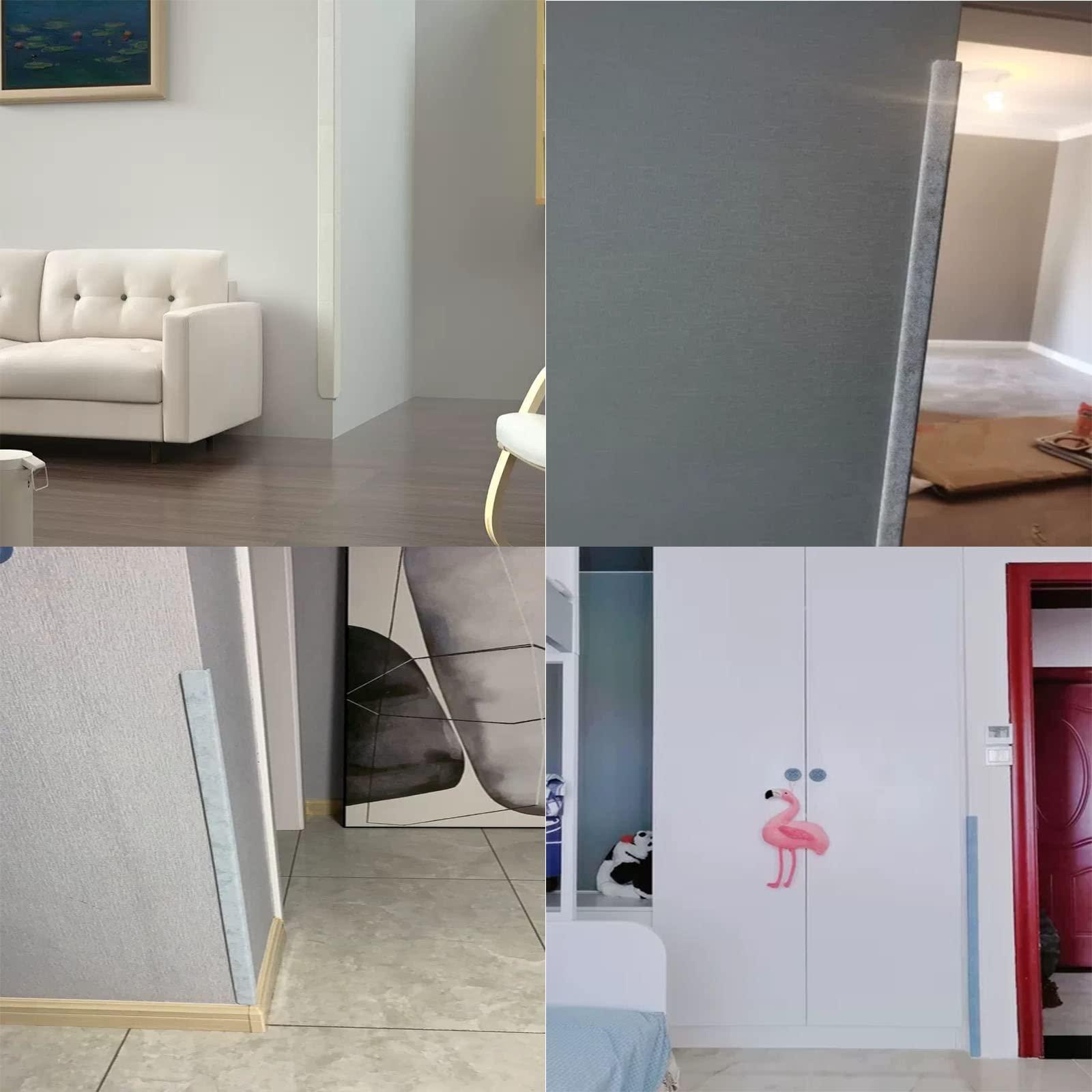 SRNSAEB 5cm/ 2in Width Wall Corner Guard Edge Protector, Self Stick Flexible Wall Corner Edge and Bumpers Guards for Kids Safety Home Decor Wall Protection (Color : Light Coffee, Size : 100cm/39.4in)