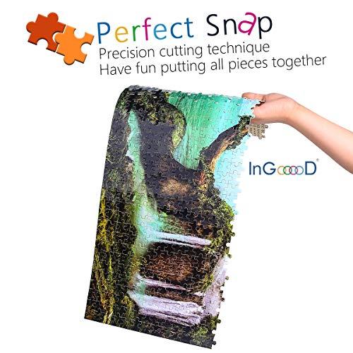 Ingooood Ingooood- Jigsaw Puzzle 1000 Pieces- Fantasy Series- Home on The Waterfall Tree_IG-0649 Entertainment Toys for Adult Special Graduation or Birthday Gift Home Decor