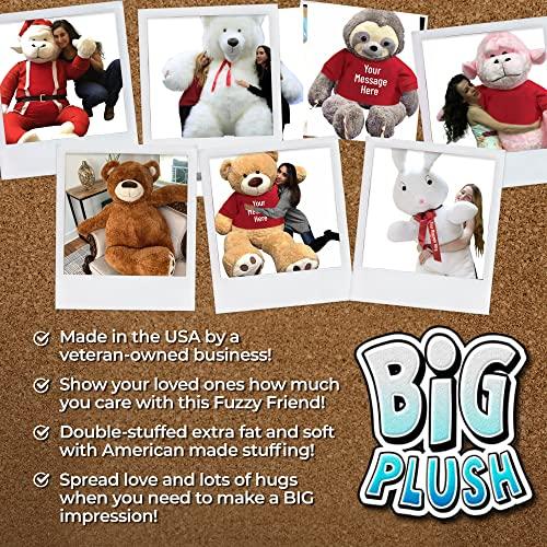 Big Plush 6 Foot Giant Plush Sock Monkey 72 Inches Head to Toe Soft Wears Christmas Santa Hat Made in The USA America