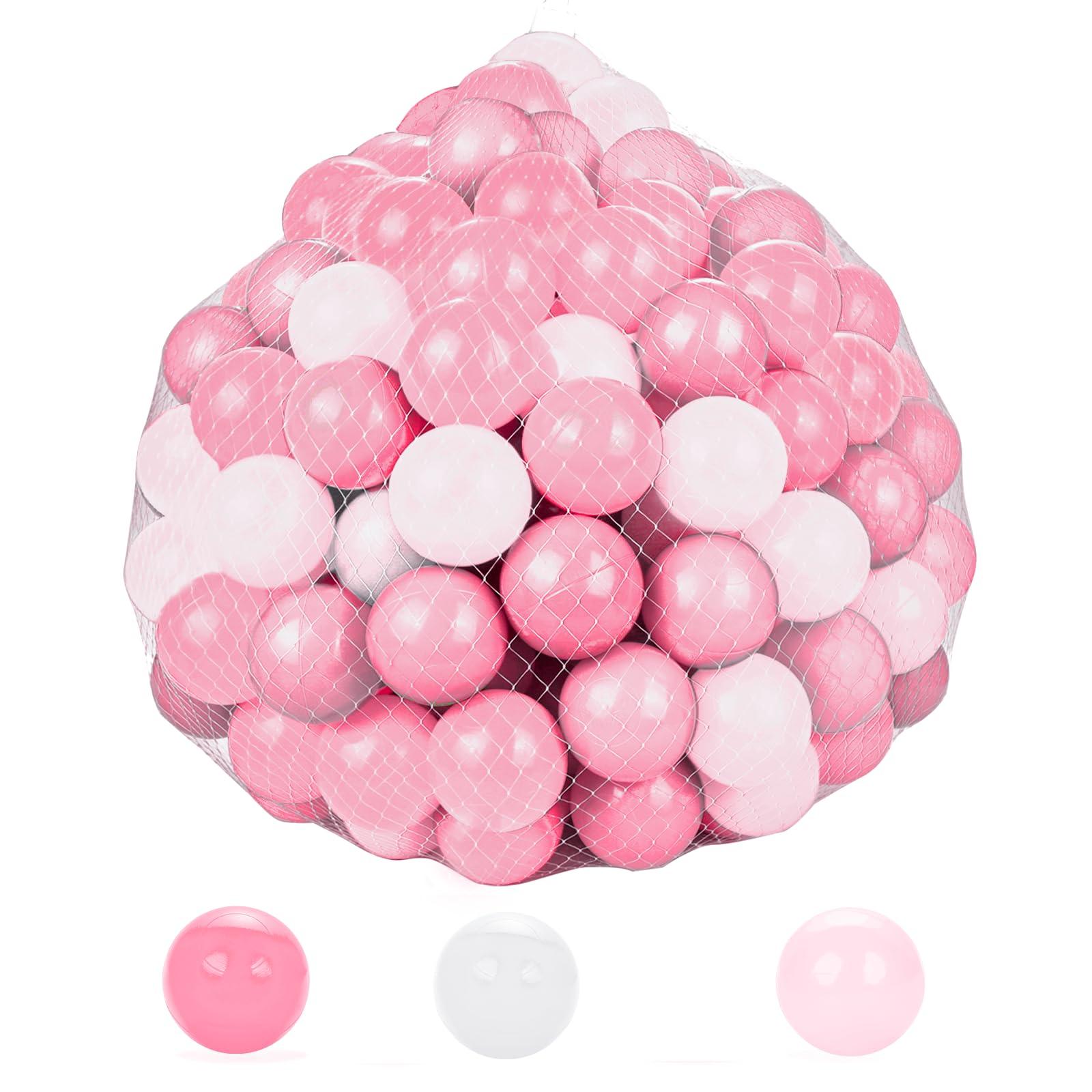 YUFUL YUFUL 500 Count Ball Pit Balls for Kids, 2.2-Inch Crush Proof BPA Free Plastic, Non-Toxic, Multi-Colored, Includes Reusable Net Bag