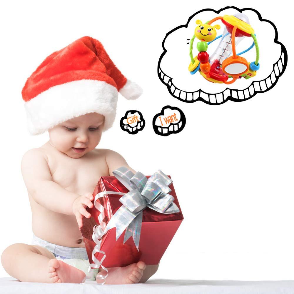 Yiosion Yiosion Baby Rattles Toys Set, Infant Grab N Shake Rattle, Sensory Activity Ball, Development Learning Music Toy, Newborn First Birthday Gifts for 0 1 2 3 4 5 6 7 8 9 10 12 Month Babies Boy Girl