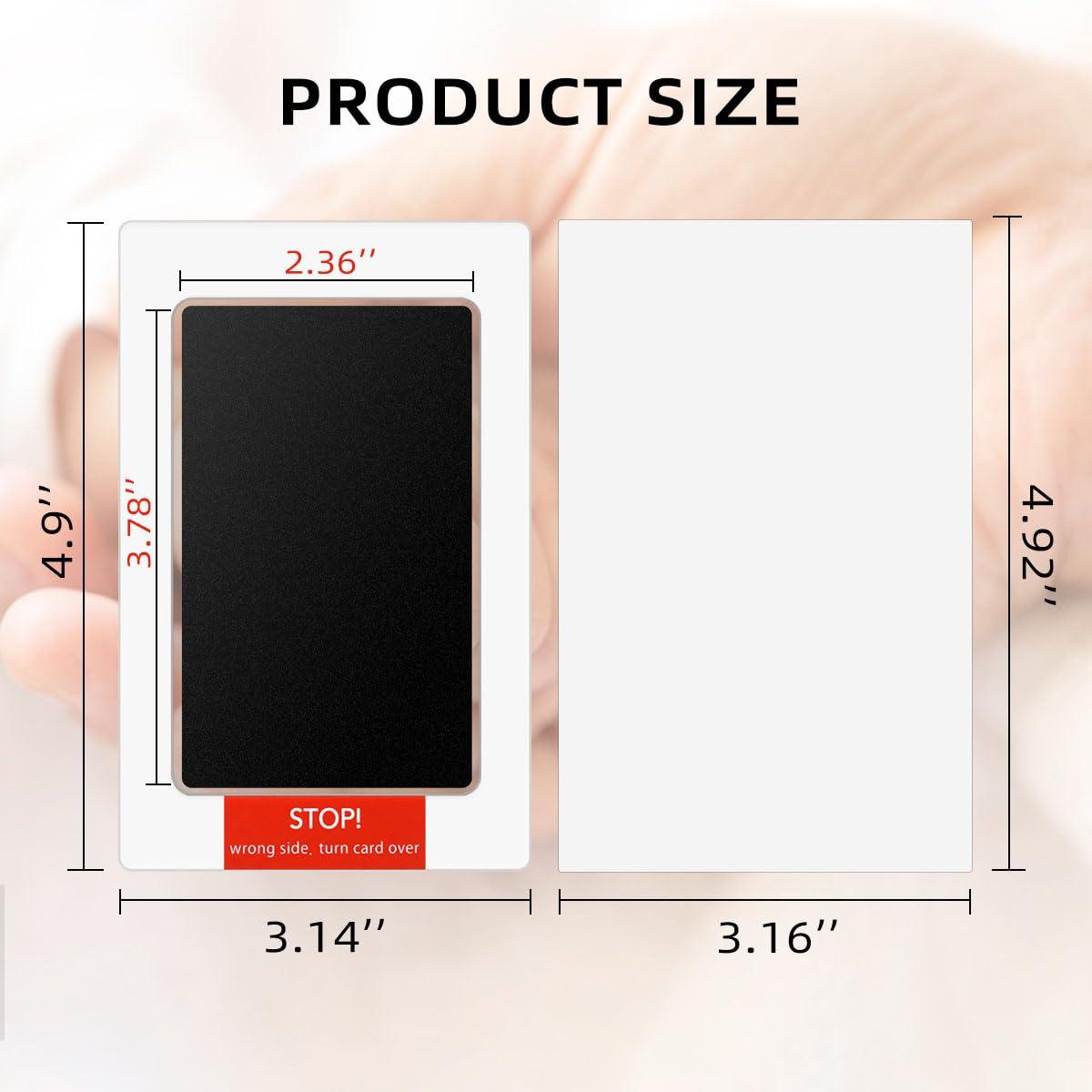 yuntop 2 Pack Inkless Hand and Footprint Kit Ink Pad for Baby Handprint or Footprints Dog Pet Paw Newborn Clean Touch Safe Print Stamp Pads Kit Inkless Hand Imprint Cards Family Memory Keepsake Gift (Black)