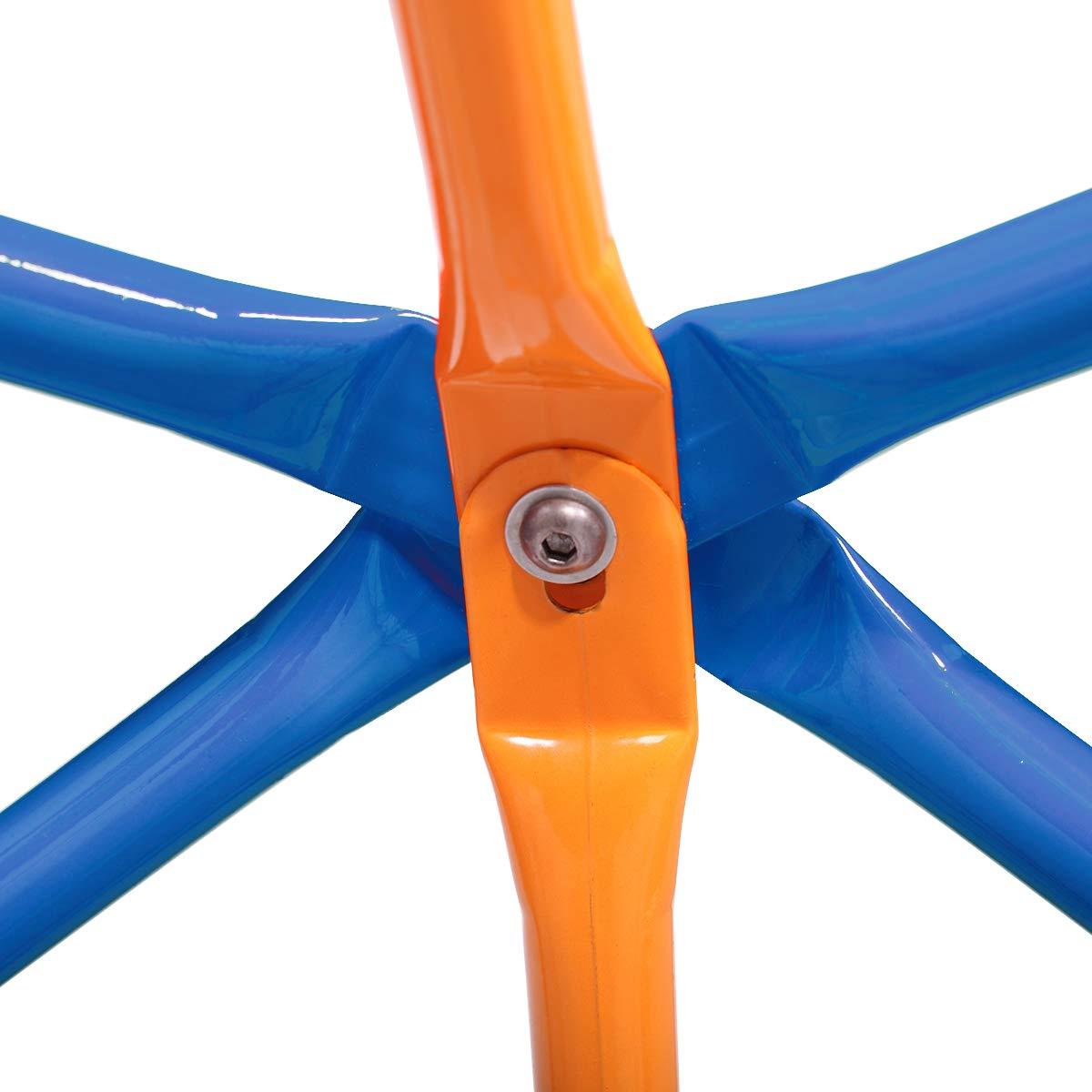 NicBex NicBex 10 FT Climbing Dome,Geometric Dome Climber with Rust & UV Resistant Steel for Kids,Outdoor Jungle Gym Supporting 900 LBS,Backyard Play Equipment, Easy Assembly, Gift for Kids, Blue+Yellow