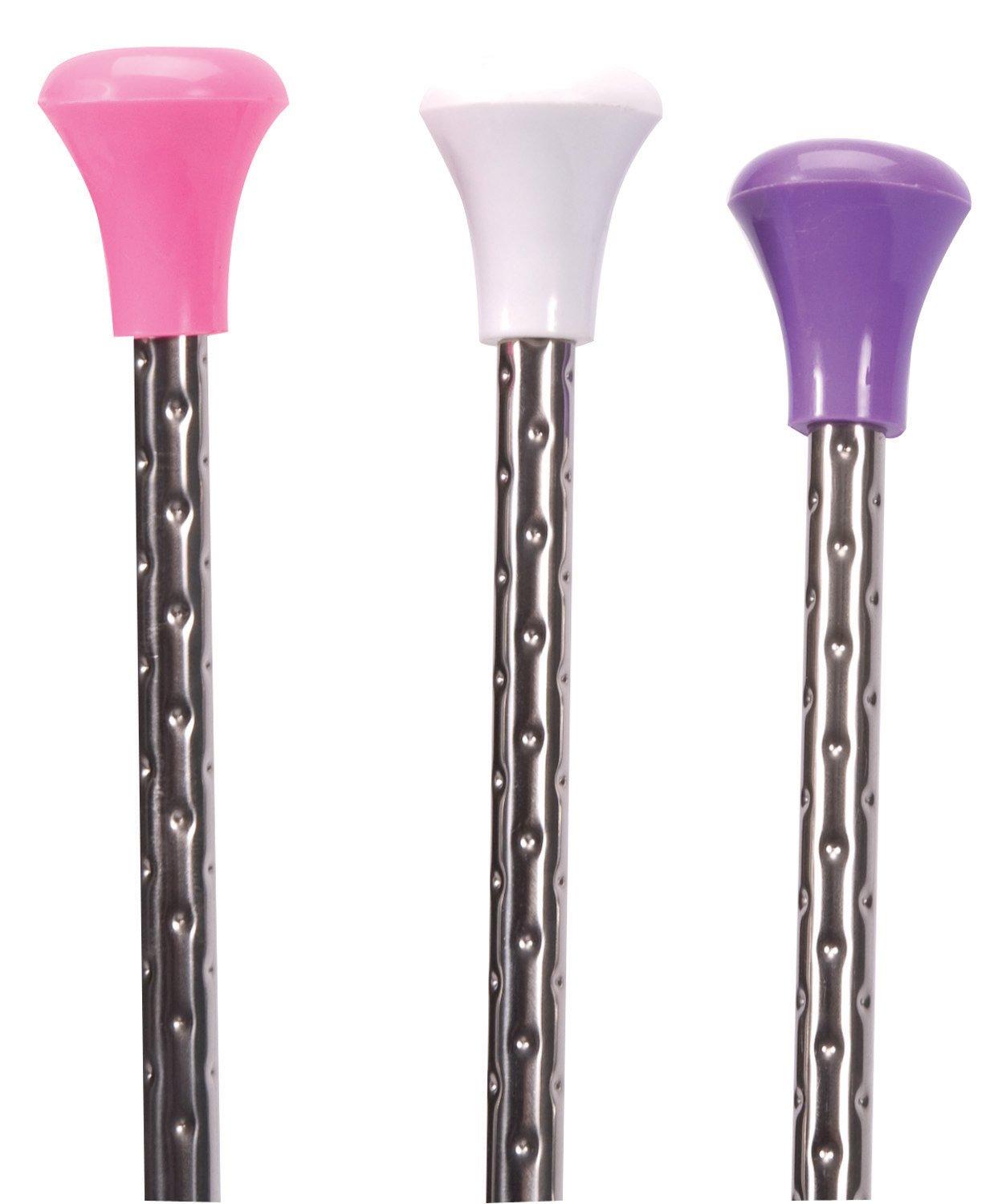 Schylling Schylling Twirling Baton - Metal Kids Baton - Rubberized Ends in Assorted Pink, White, and Purple Colors - Ages 3 and Up - One Baton