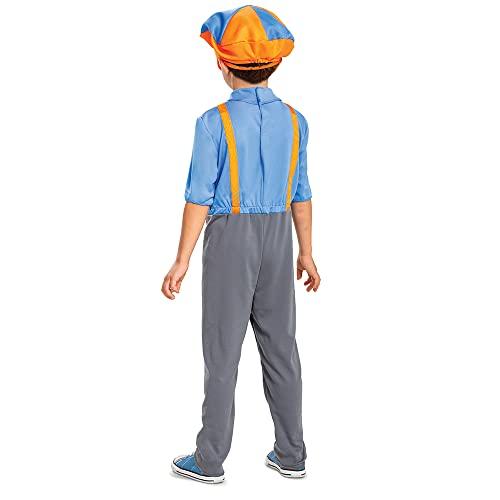 Disguise Blippi Costume for Kids, Official Blippi Jumpsuit Outfit with Hat and Bowtie, Classic Toddler Size Medium (3T-4T) Multicolored