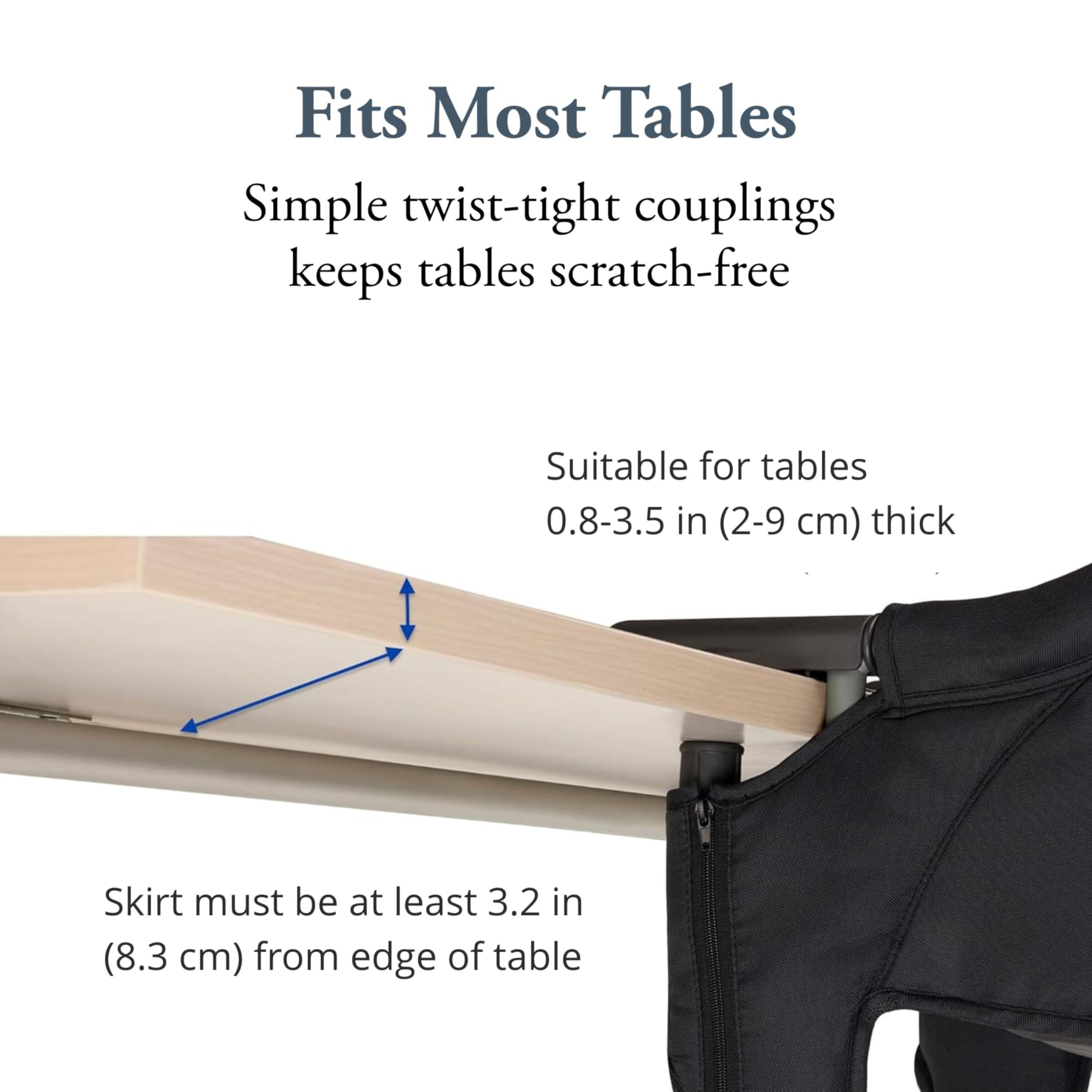 Inglesina Inglesina Fast Table Chair - Cream + Fast Dining Tray - Portable High Chair for Baby & Toddlers, Infant 6-36 Months - Fits Tables 0.8'' to 3.5'' - Collapsible and Compact Design - Carry Bag Included