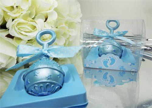De Yi Enterprises Inc. Baby Rattle - Baby Shower Favor Cake Topper blue - 12 pcs