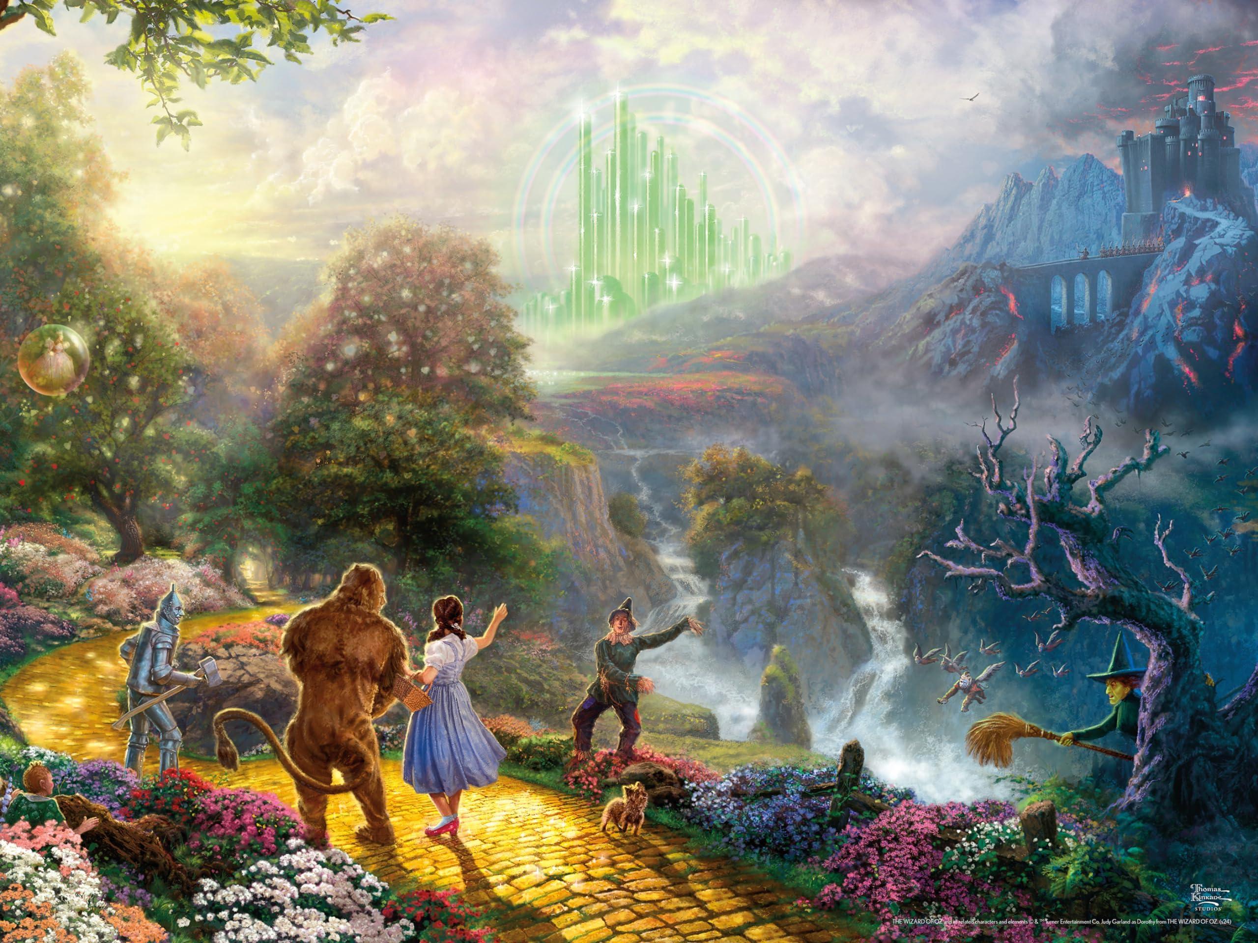 Ceaco Ceaco - Thomas Kinkade - The Wizard of Oz - Dorothy Discovers Emerald City - 750 Piece Glitter Jigsaw Puzzle