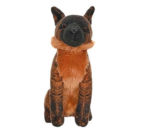 WILD REPUBLIC Wild Republic Rescue Dog, Malinois, Stuffed Animal, with Sound, 5.5 inches, Gift for Kids, Plush Toy, Fill is Spun Recycled Water Bottles