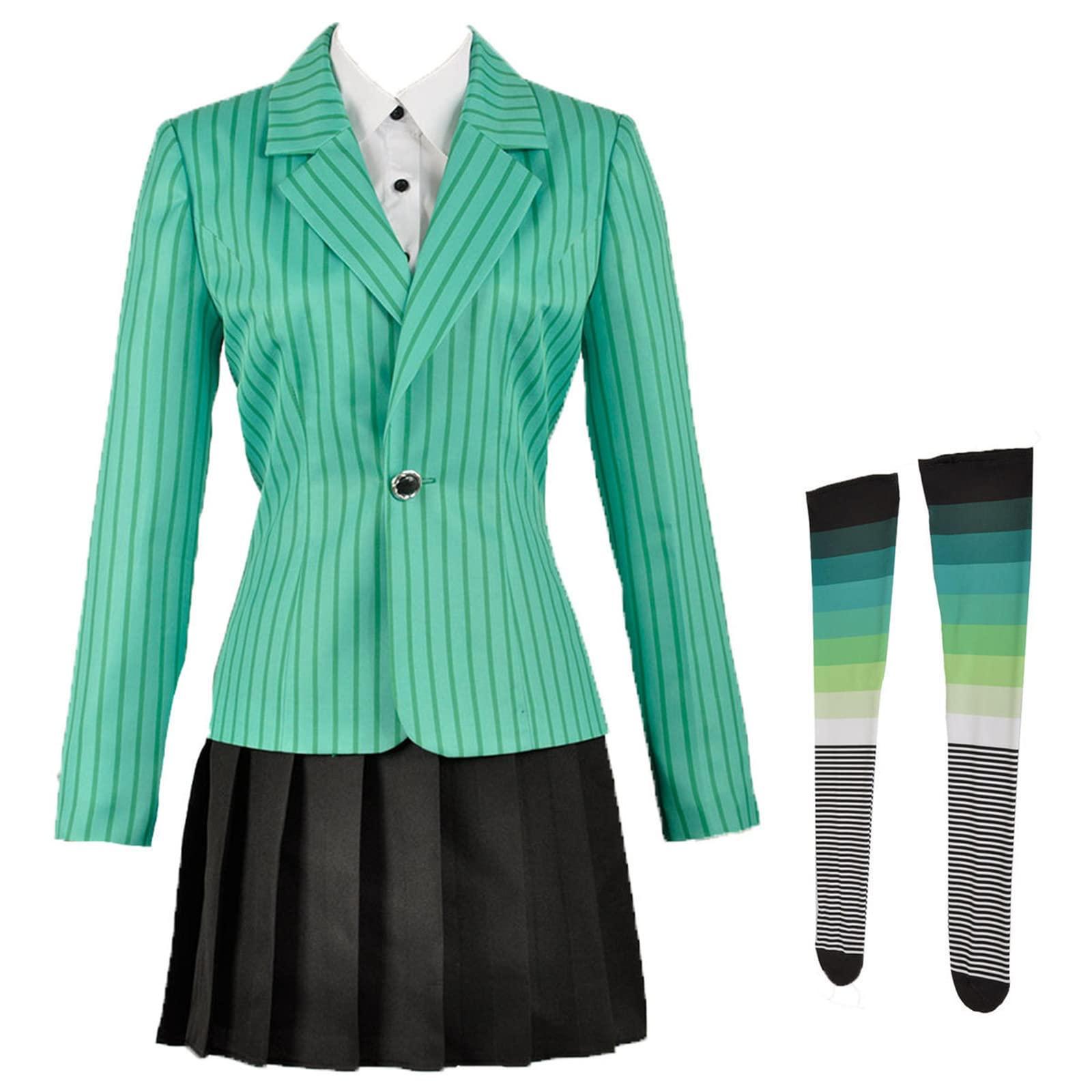Weixu Weixu Heathers The Musical Rock Cosplay Costume Green School Uniform Dress Halloween Outfit for Women XXL