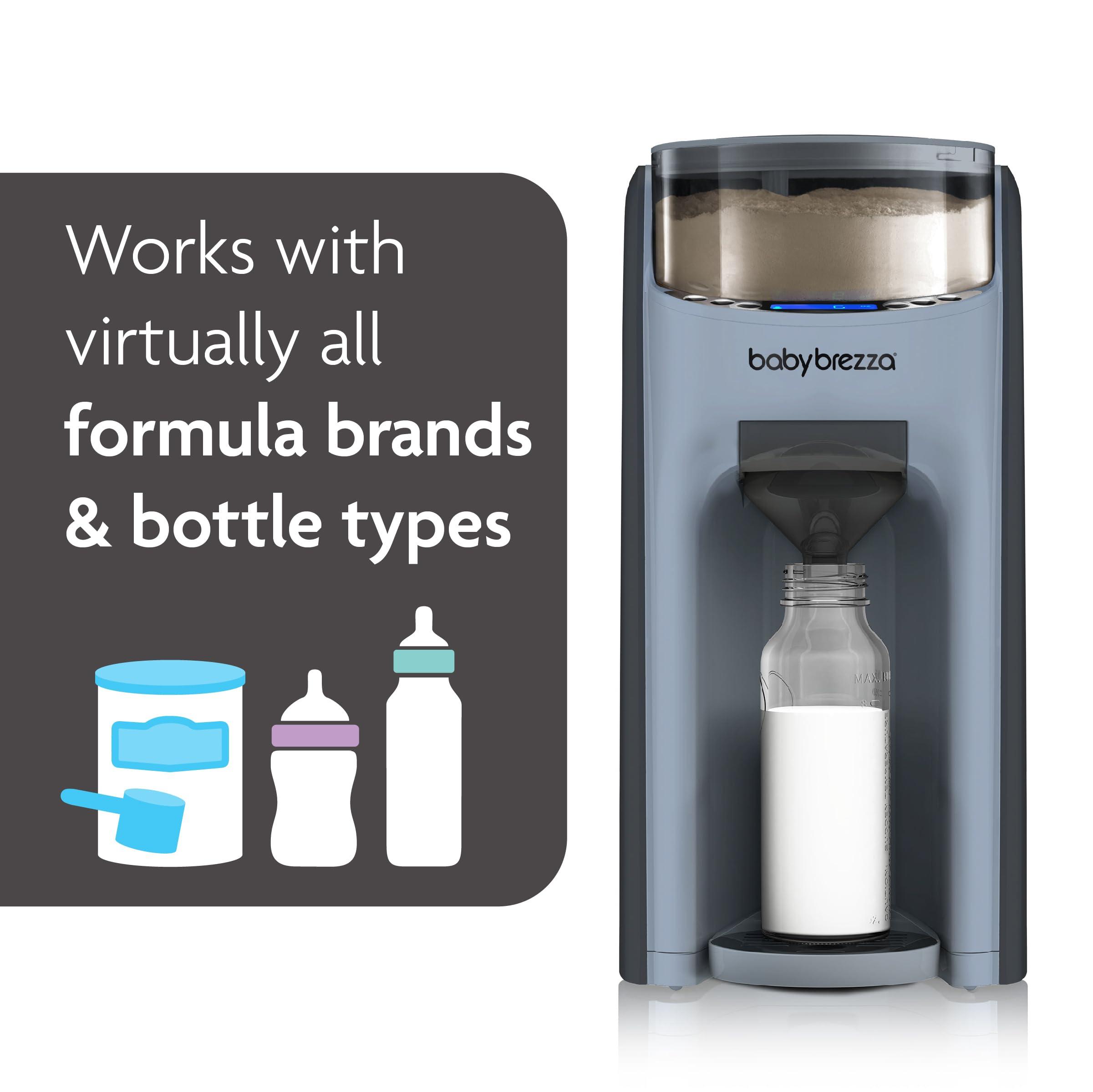 Baby Brezza Baby Brezza New and Improved Formula Pro Advanced Formula Dispenser Machine - Automatically Mix a Warm Formula Bottle Instantly - Easily Make Bottle with Automatic Powder Blending, Slate