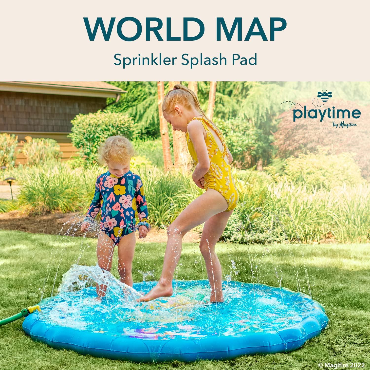 MAGIFIRE Magifire Sprinkler Splash Pad for Toddlers 1-3, 59 In., Water Toys for Dogs, Kids, Outdoor Baby Toys Ideal for Playtime and Cooling Off Outside, Easy to Setup, Ideal for Summer and Backyard Activities