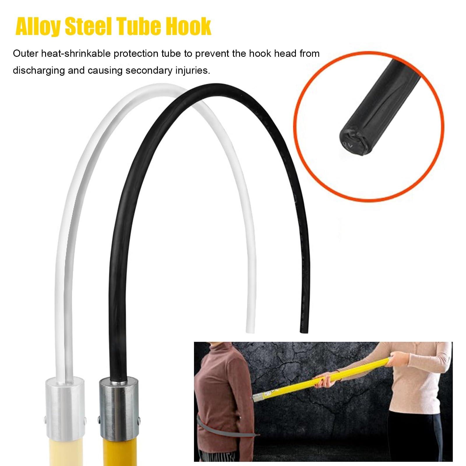 JYDQM Rescue Hook Emergency Rescue Sticks Yellow Insulated Rescue Hook with 1 1.5 1.8 2 3 M Pole, Fire Electrician Lifeguard Rod Kit for Construction Sites/Hybrid Vehicles/Electric Repair, Anti-Electrocutio