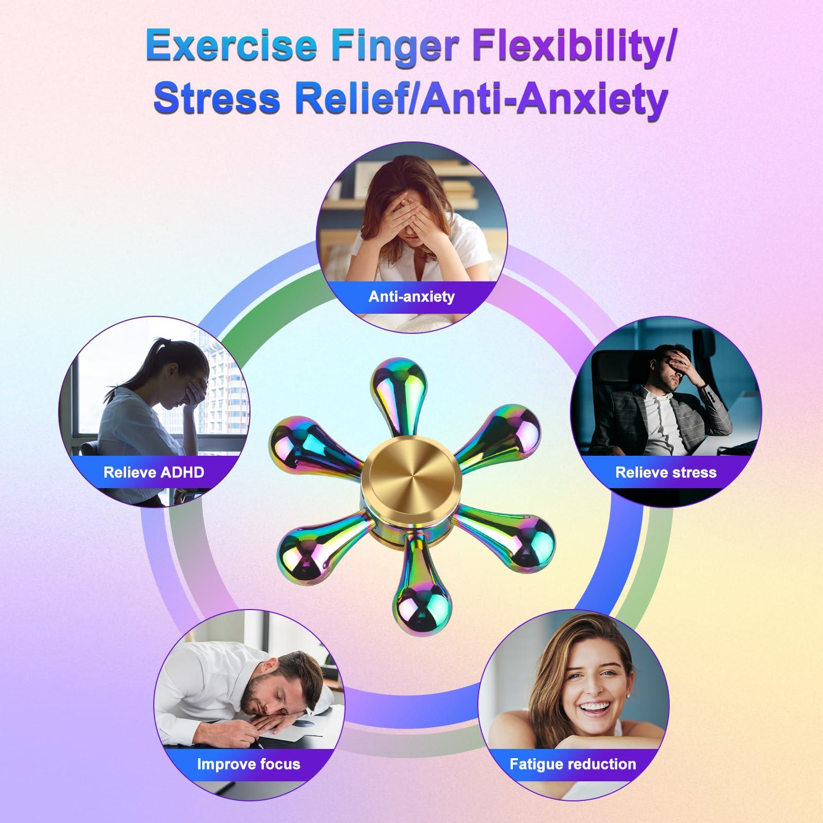 ATESSON ATESSON Fidget Spinners Toy,Ultra Durable Stainless Steel Bearing High Speed 2-5 Min Precision Brass Metal Finger Spinner,EDC ADHD Stress Relief Anxiety Relieves Reducer for Kids and Adults