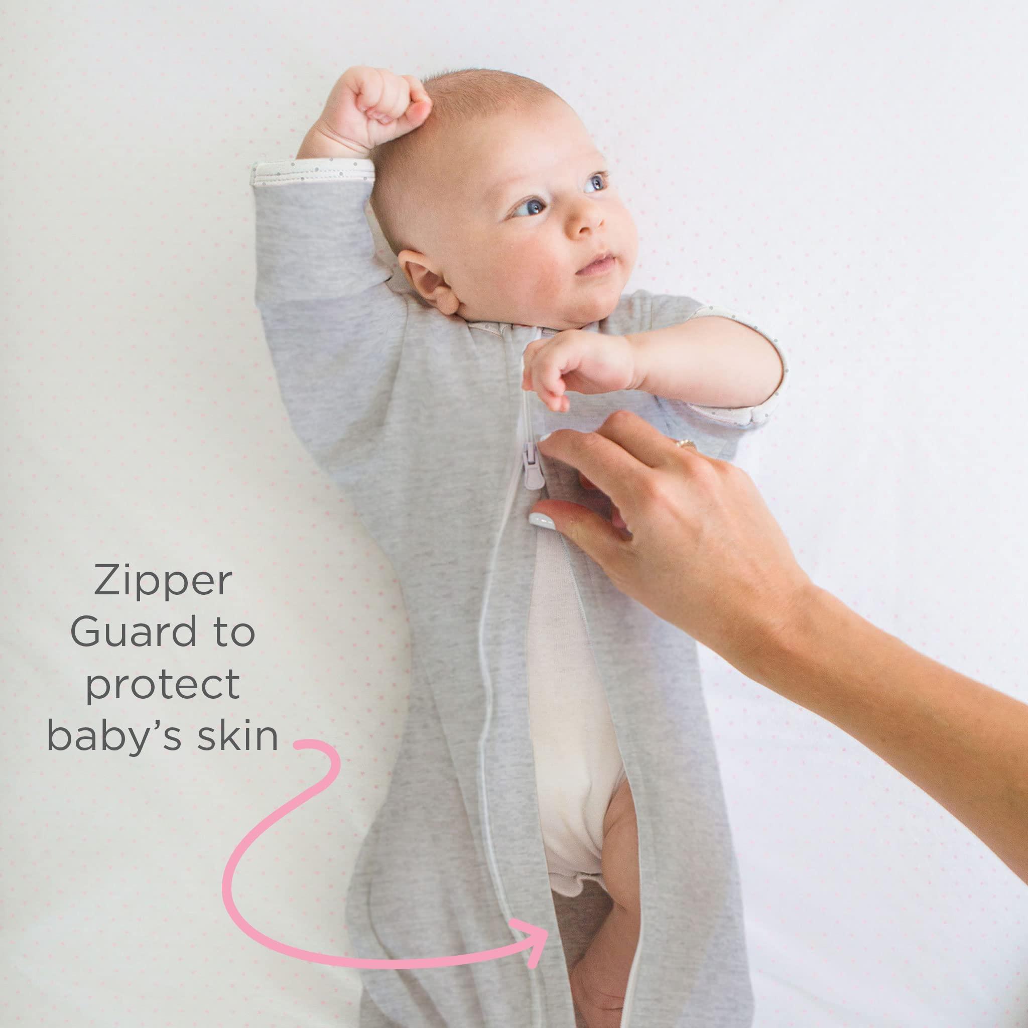 SwaddleDesigns SwaddleDesigns Baby Sleep Sack Set, Gold and Butterum, 0-3 Mo Transitional Swaddle Sack with Arms Up Half-Length Sleeves & Mitten Cuffs and 0-6 Mo Cotton Muslin Wearable Blanket with 2-Way Zipper