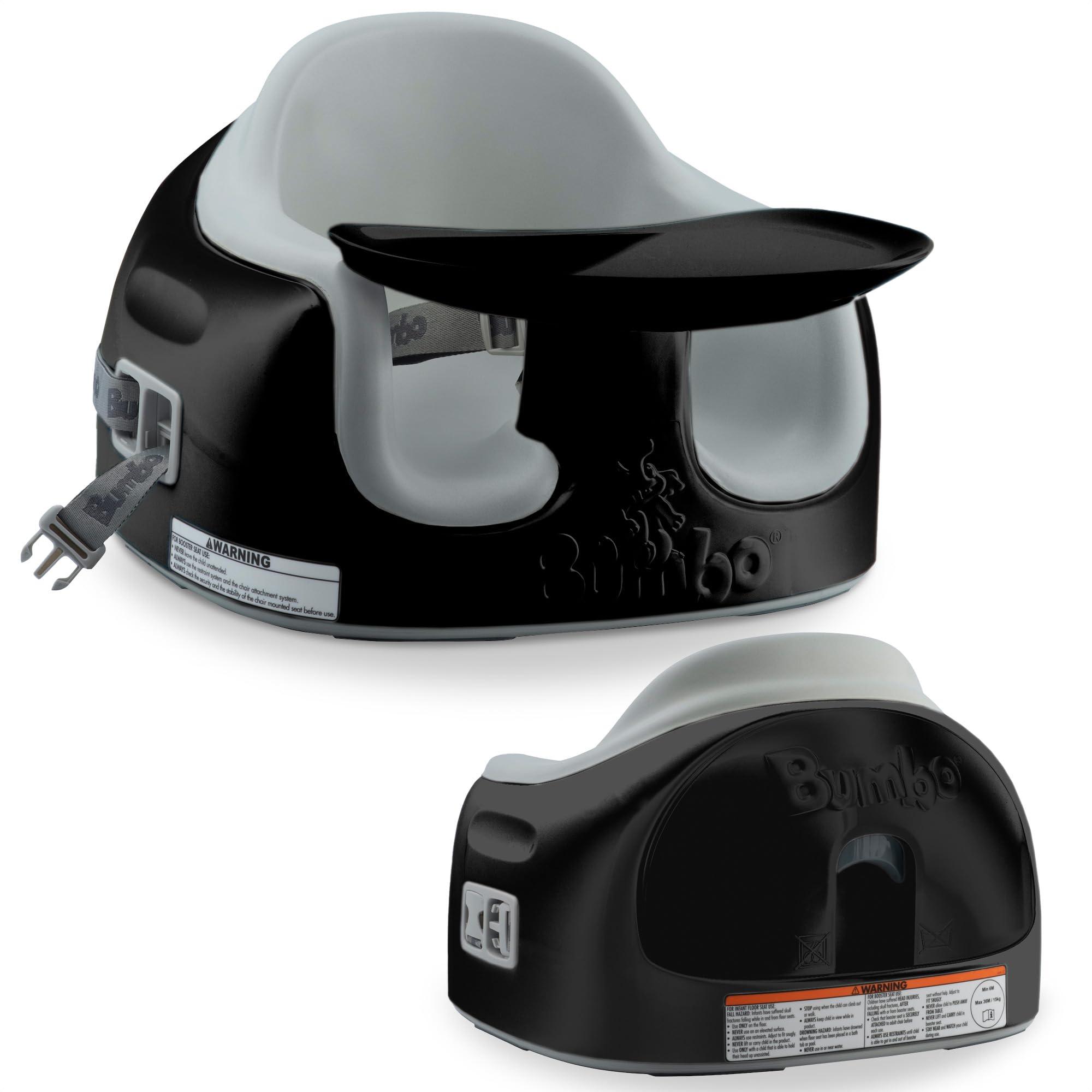 Bumbo Bumbo 3-in-1 Baby Multi Seat Booster w/Tray Table, 6-36 Months, Black/Cool Grey