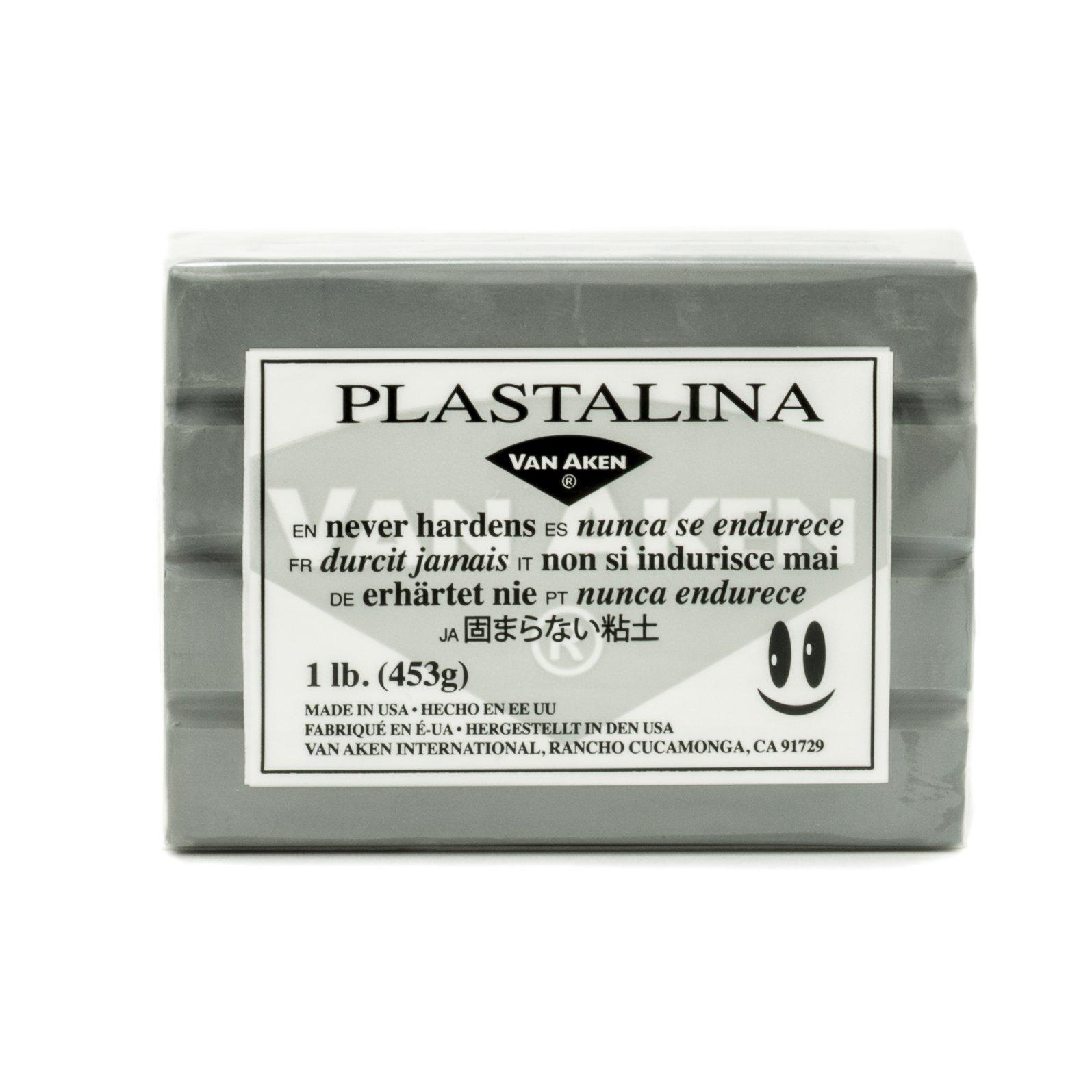 Van Aken Van Aken Plastalina Modeling Clay - Gray, 1 lb, Modeling Clay