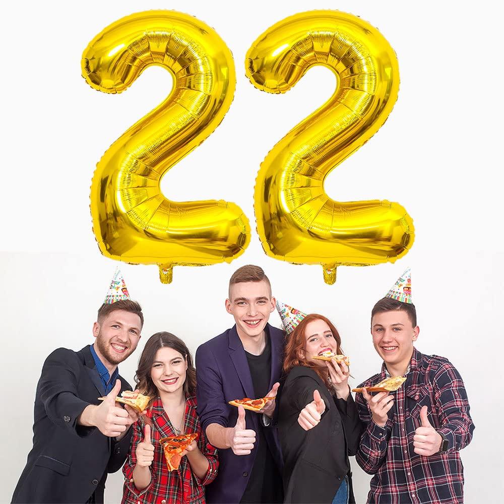 Chaungfu 40 inch 41 Number Balloon 41 Birthday Balloons Digit 41 Helium Balloons Giant Balloon Alphabet Foil Balloon for Birthday Party Supplies Wedding Bachelorette Bridal Shower, Gold Mylar 41 Balloon