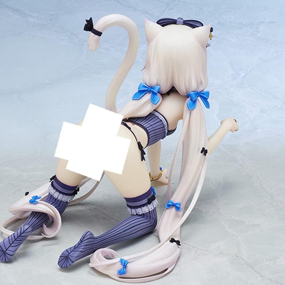 HUHULI No Box Hantai Anime Girl Figure Chocola/Vanilla Length 23CM Model Toys Action Figure Collection Anime Character (Blue)