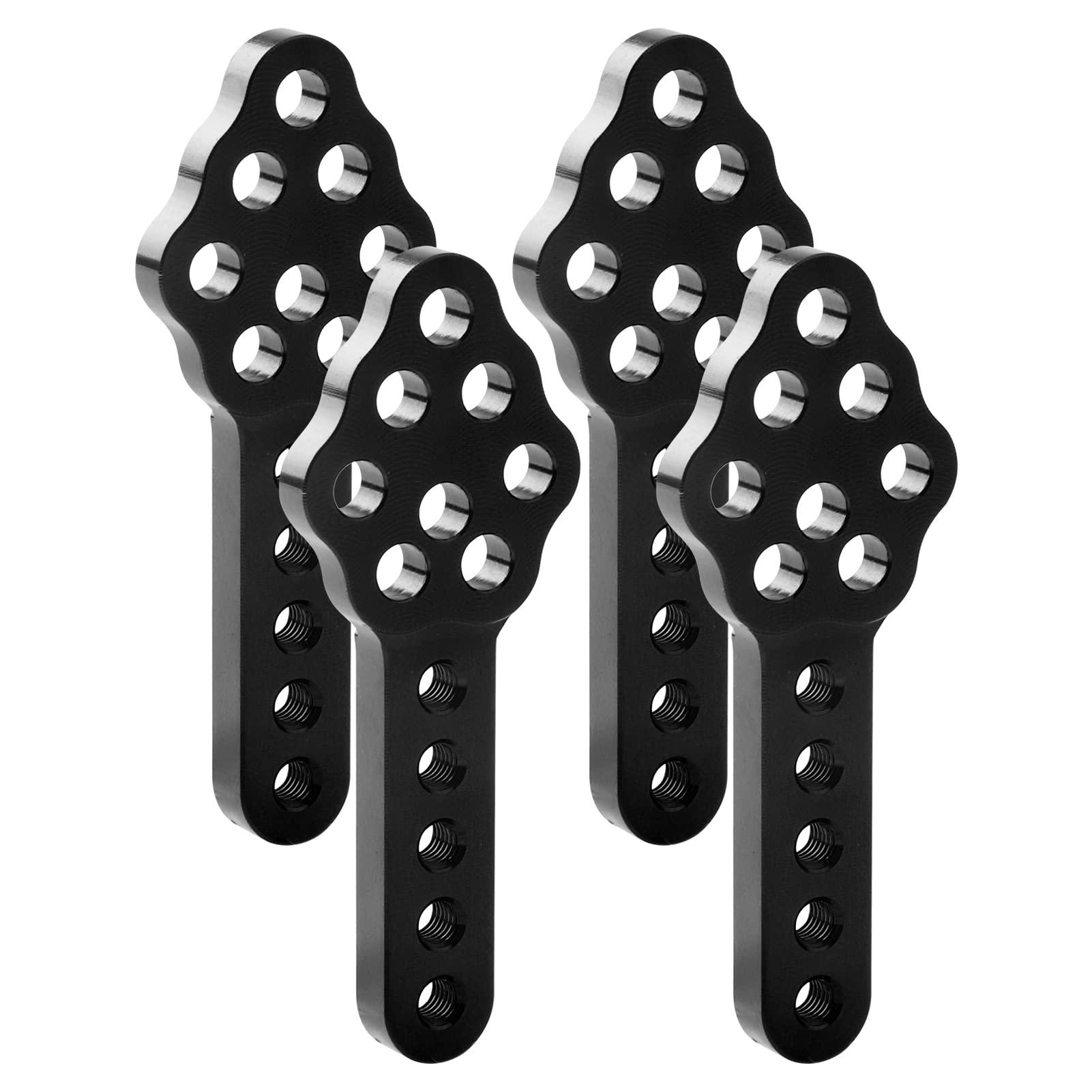 FriHobby Aluminum Shock Mount Lift Kit Set for 1/10 Axial SCX10 SCX10 II 90046 D90 D110 RC Crawler Car Upgrades Replacement (Black)