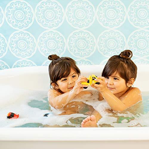 Munchkin Munchkin Magnet Motors Mix and Match Cars Toddler Bath Toy, 2 Pack, Red/Yellow