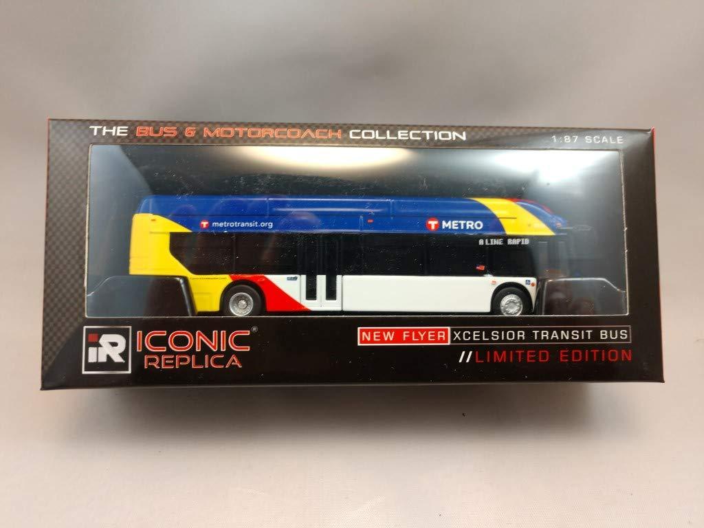 Iconic Replicas New Flyer Xcelsior Bus 1/87 Scale-HO Scale Metro Transit-Minneapolis/ St Paul Transit Bus Iconic Replicas New!