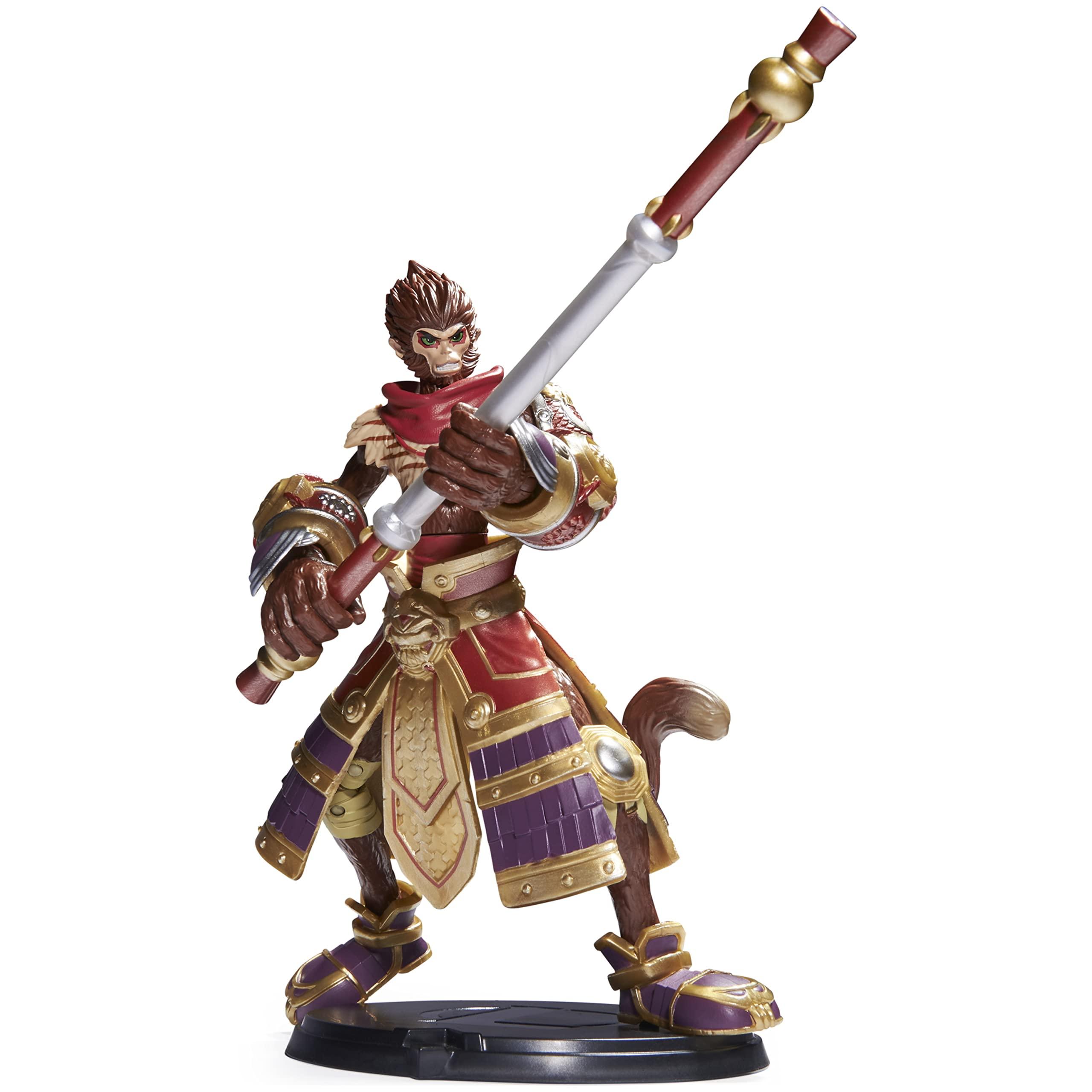 League of Legends League of Legends, 6-Inch Wukong Collectible Figure with Premium Details and Enchanted Staff Accessory, Champion Collection, Ages 12 and Up