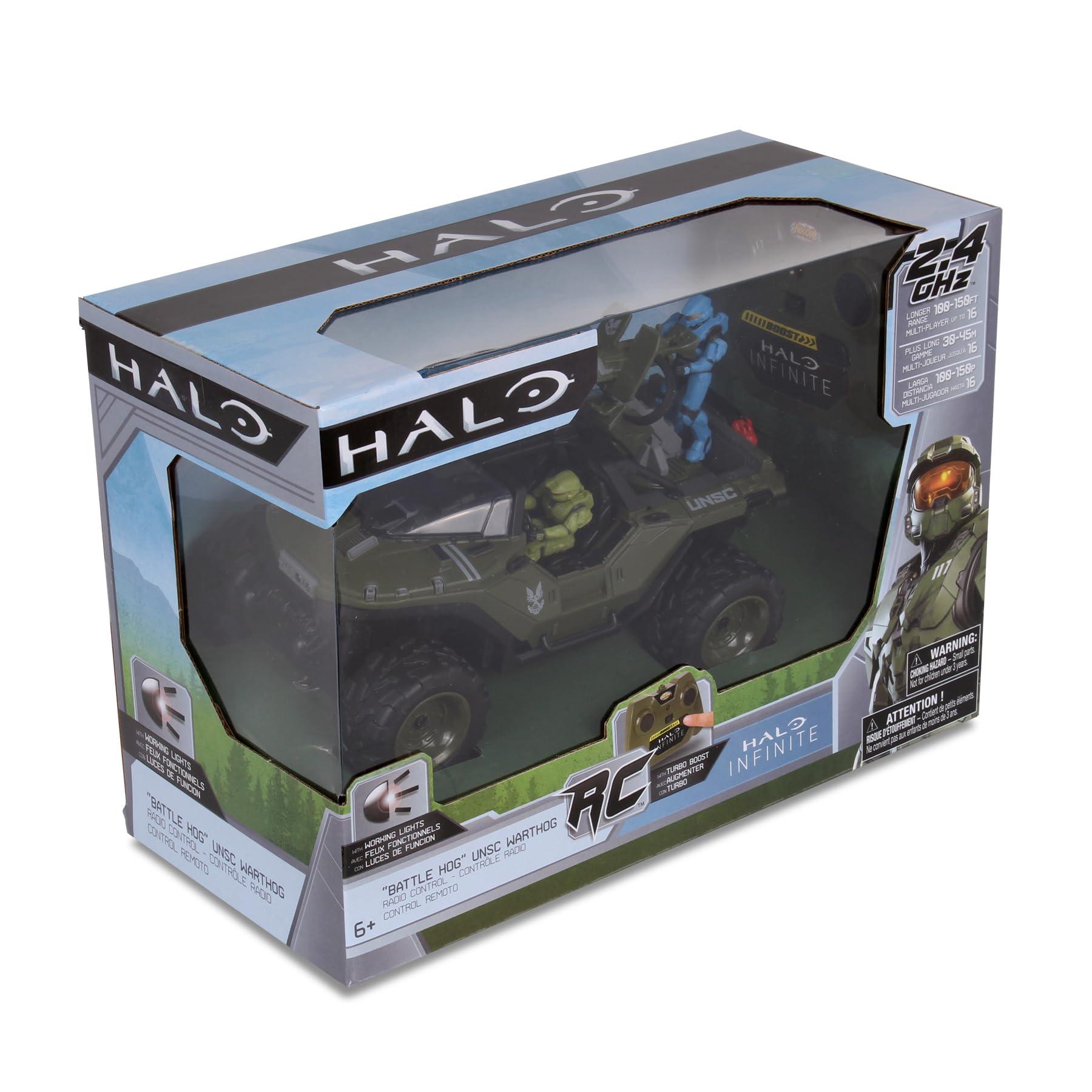 NKOK NKOK Halo Infinite RC: Battle Hog UNSC Warthog -W/Master Chief & Spartan, 2.4 GHz Radio Control w/Turbo Boost Vehicle