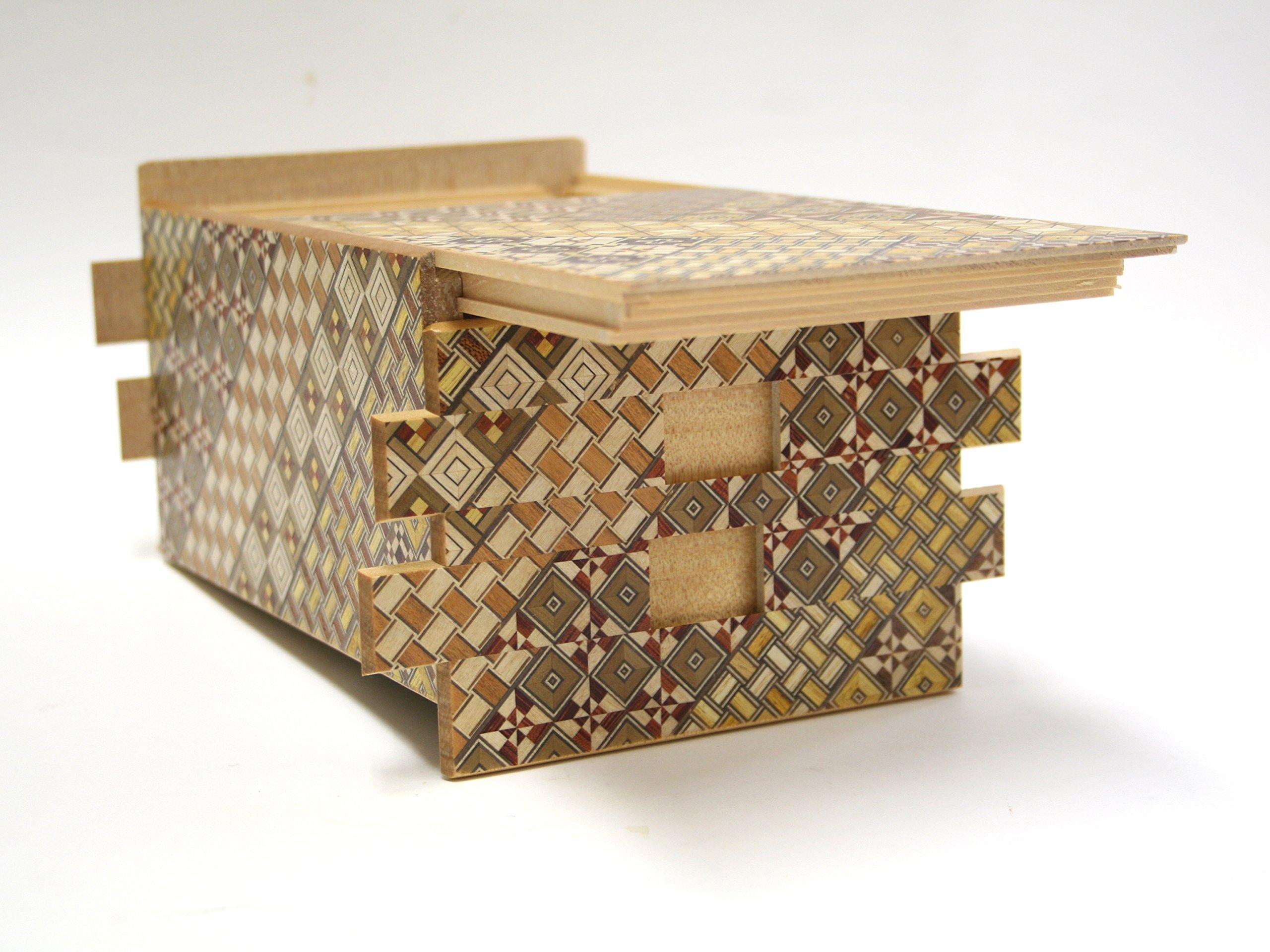 Hakone Maruyama Japanese Puzzle Box 54steps with Secret Compartment Koyosegi