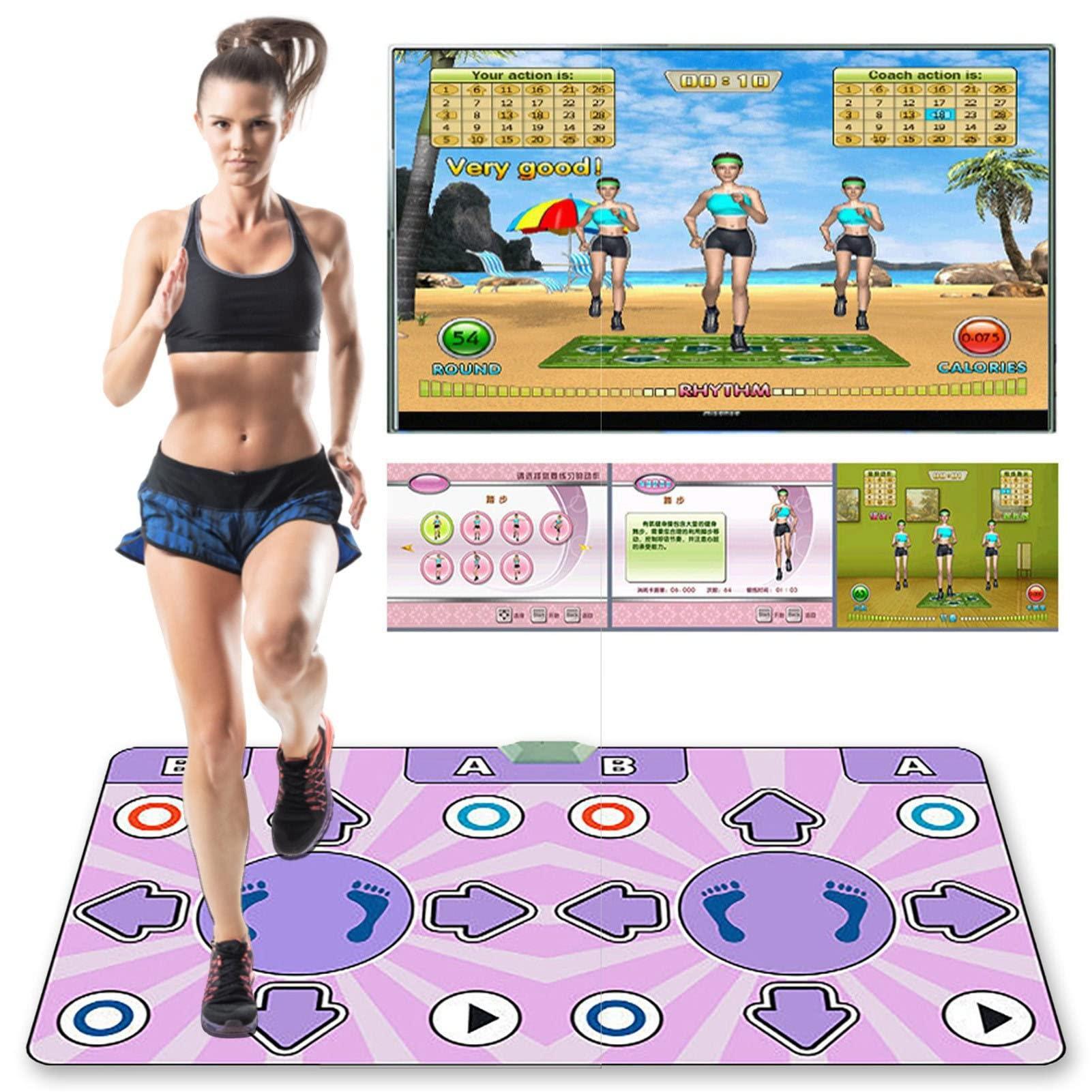 Fabater Fabater Dance Mat for TV, Electronic Dance Mat for Kids and Adults, Dancing Game Dance Pad, Wireless Non Slip Dancer Step Pads, Double User Dancing Mat, Girls & Boys