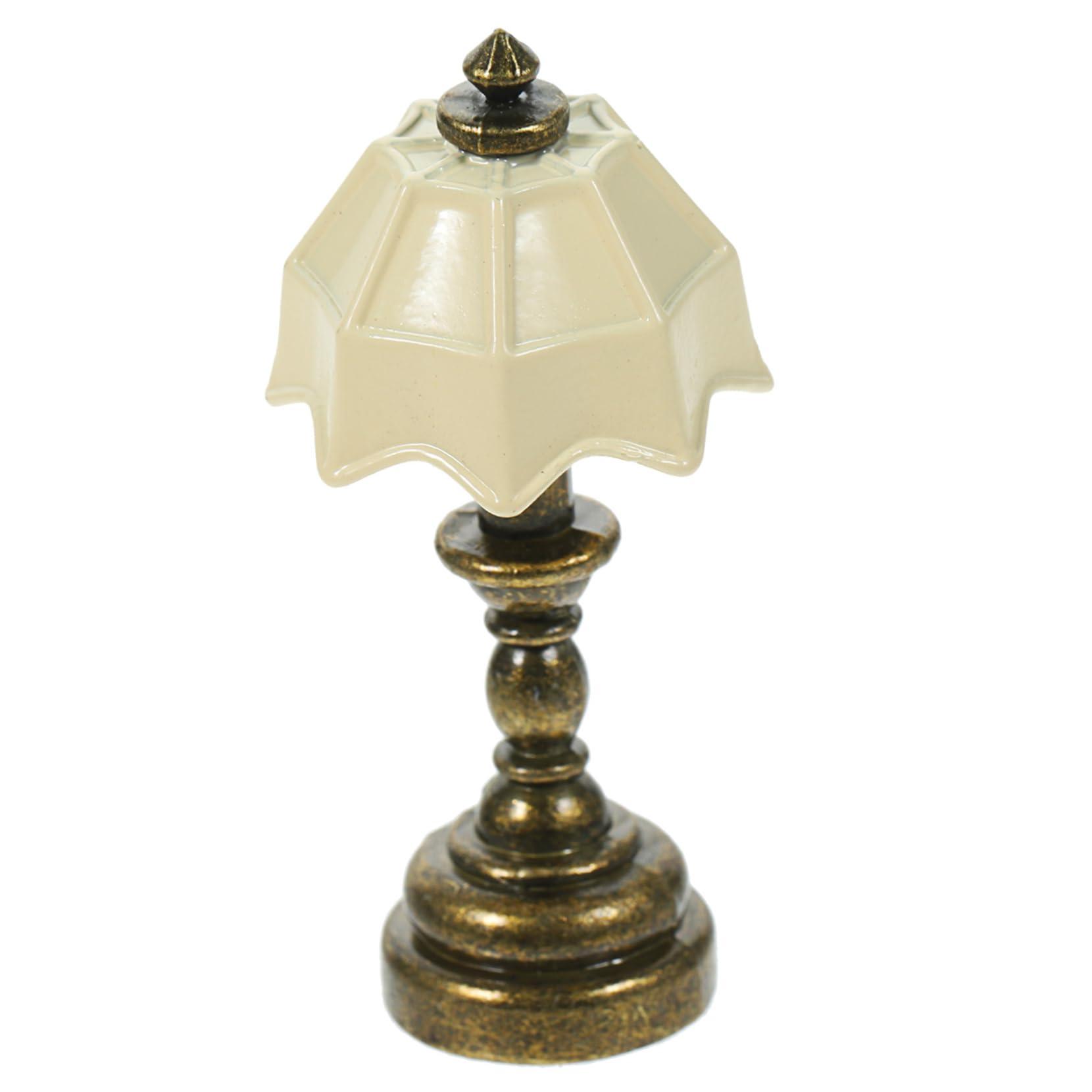 Tofficu 4pcs Mini Light Model Miniature Lamp Model Mini House Table Lamp Bedside Light Miniature Mini Lamp Miniature Furniture Model Micro Landscape Model Mini Bedside Light Creative Lamp