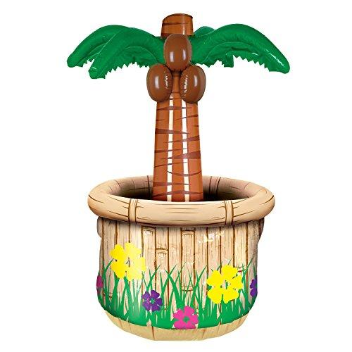 TCS Party Bundles Inflatable Palm Tree Cooler & Luau Buffet Cooler 2 Piece Bundle